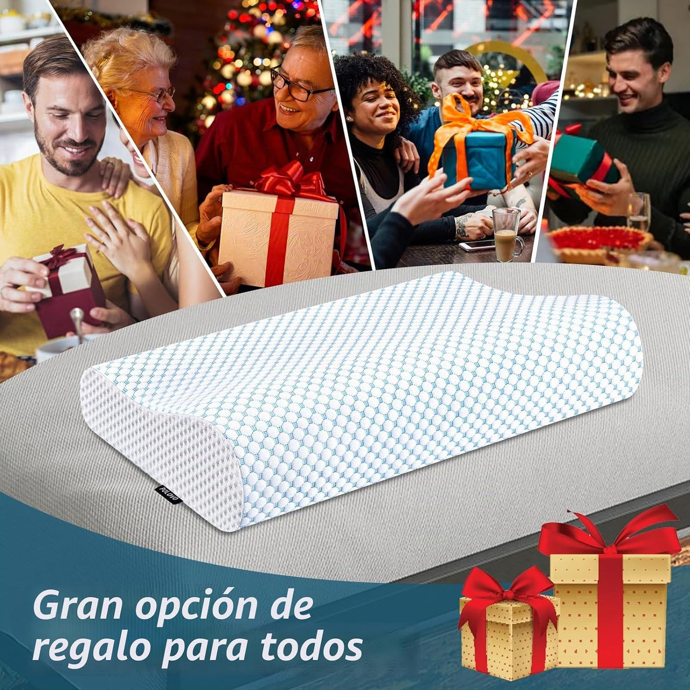 Almohadas de Espuma Viscoelástica Almohada para el Cuello para Aliv...