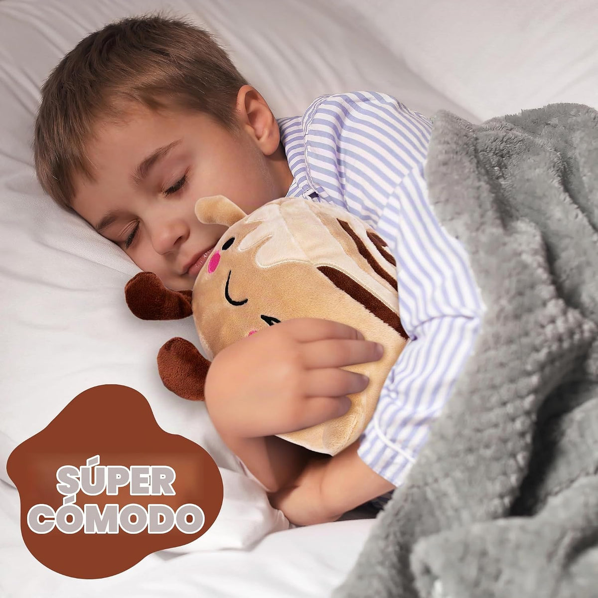 ArtCreativity Kawaii - Rollo de canela, juguete de peluche, 9 pulga...