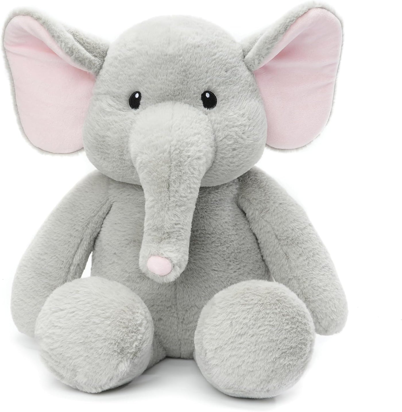 WEIGEDU Juguete de peluche de elefante de peluche aderezable, 24.4...