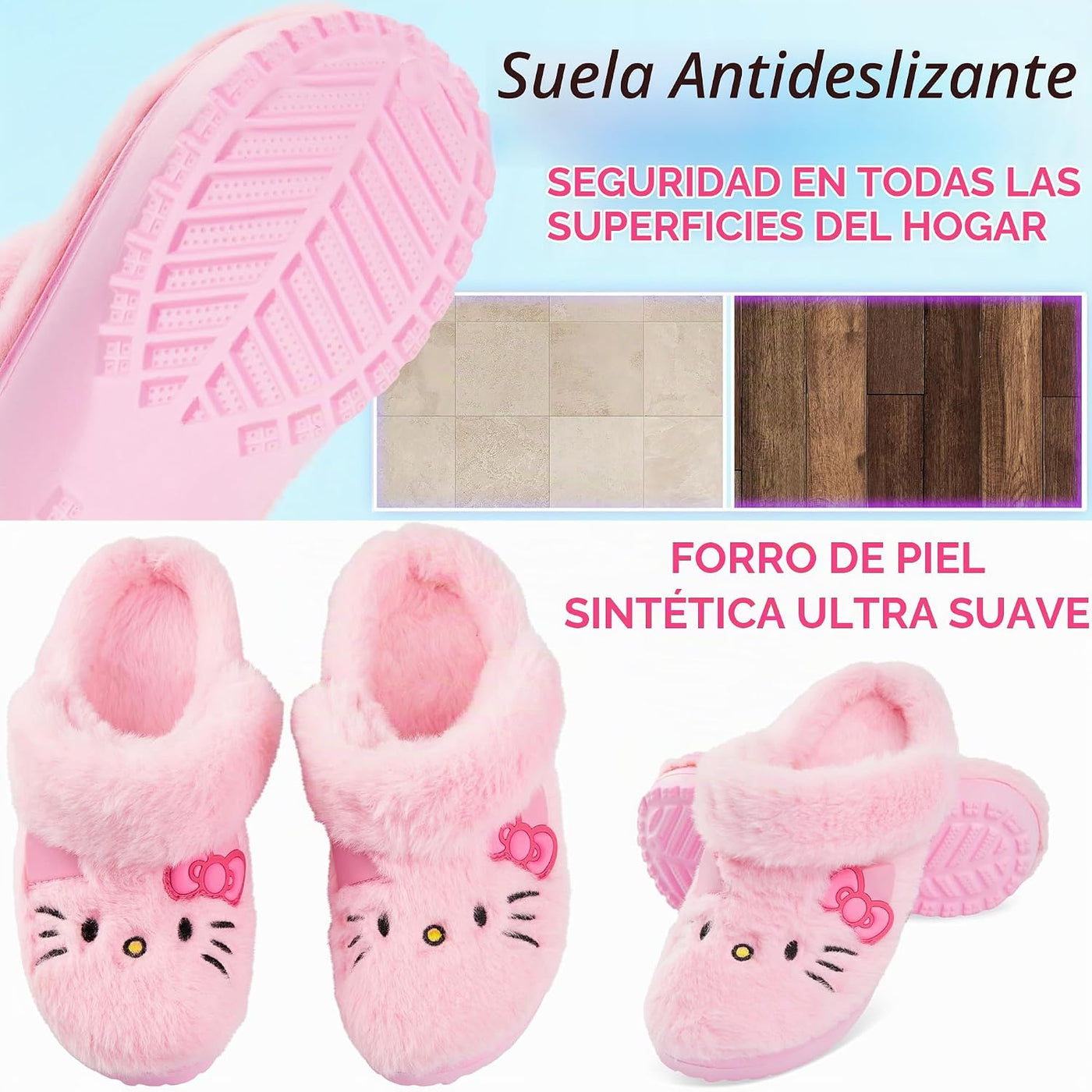 Zuecos Hello Kitty de Sanrio para mujer, adolescentes, zuecos acoge...