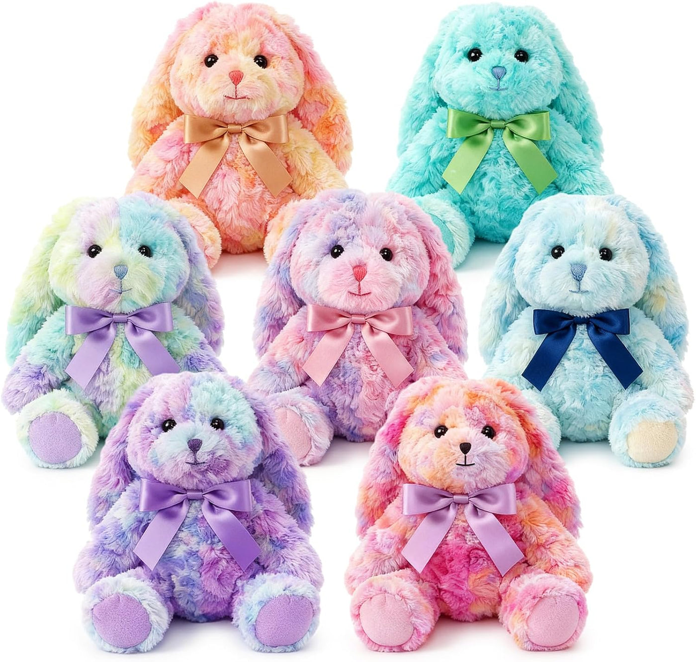 Civaner 7 piezas de animales de peluche de conejo a granel, 12.5 pu...