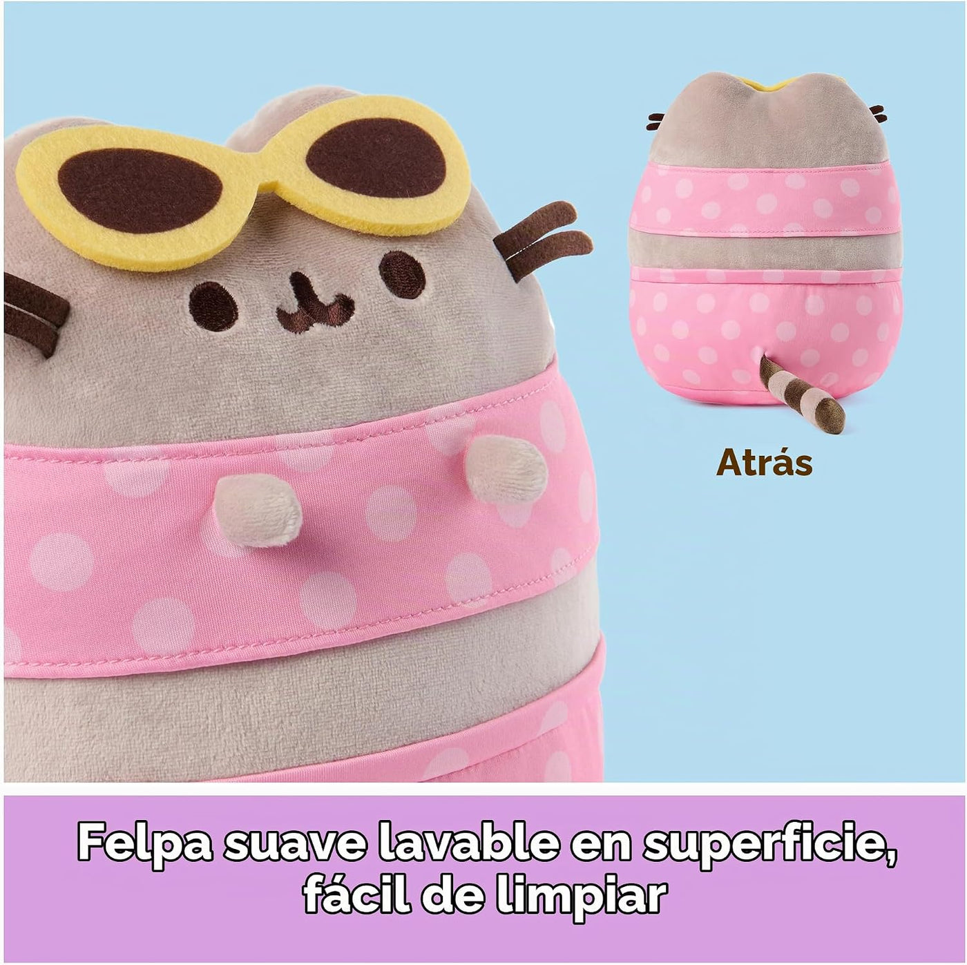 GUND Pusheen - Peluche para fiesta en la piscina, juguete esponjoso...