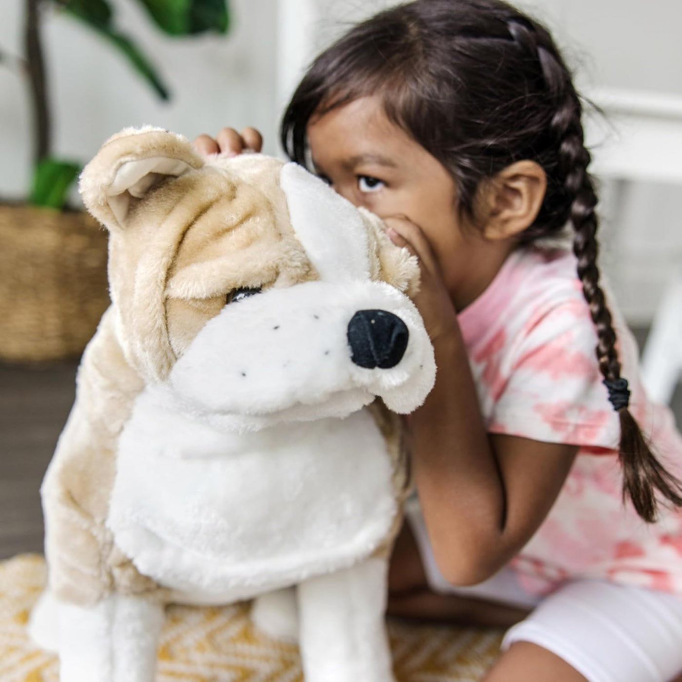 Melissa & Doug Bulldog inglés gigante, animal de peluche realis...