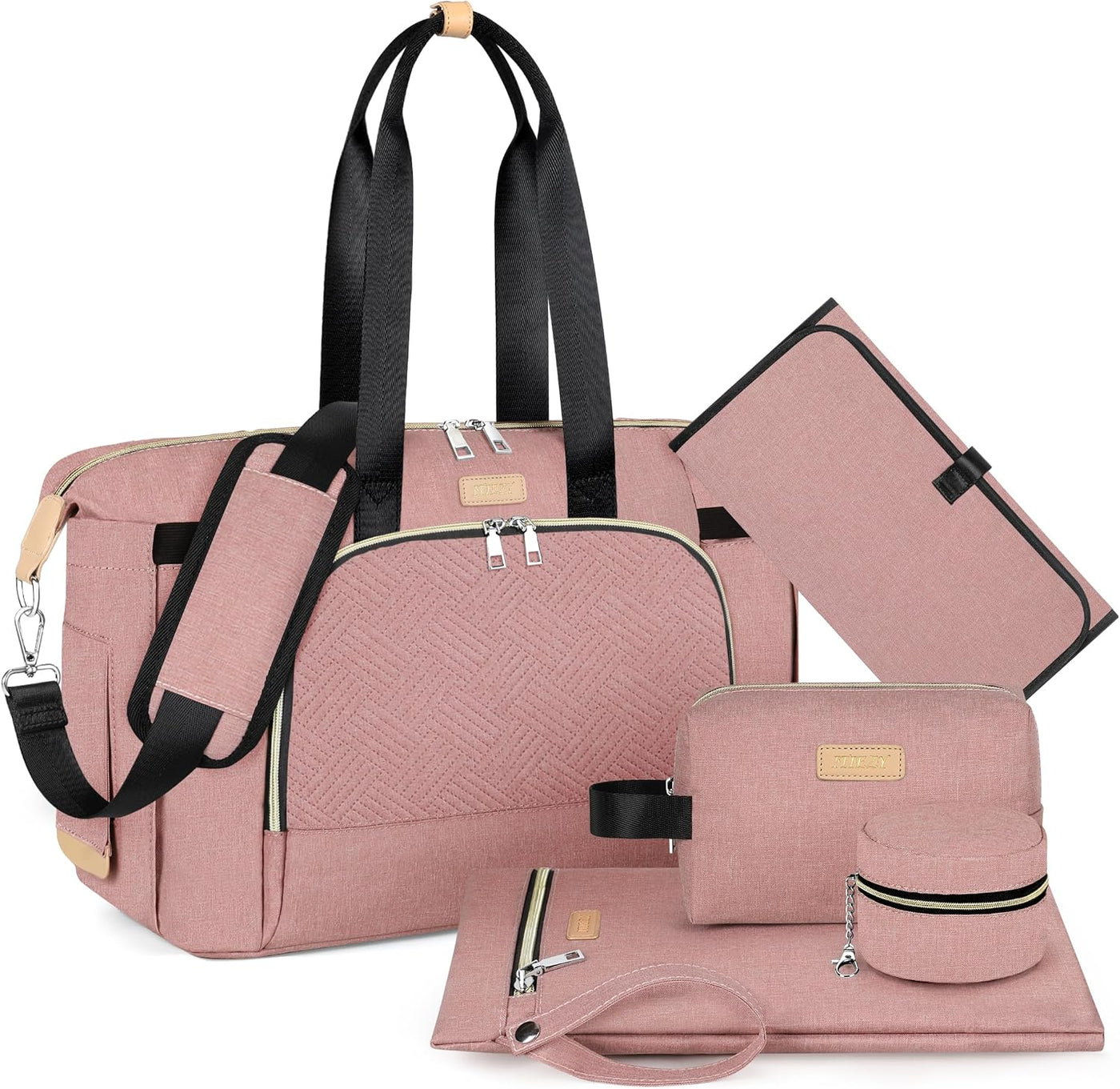 ITIEZY Bolsa de pañales tipo tote para bebé - Bolsa grande para mam...