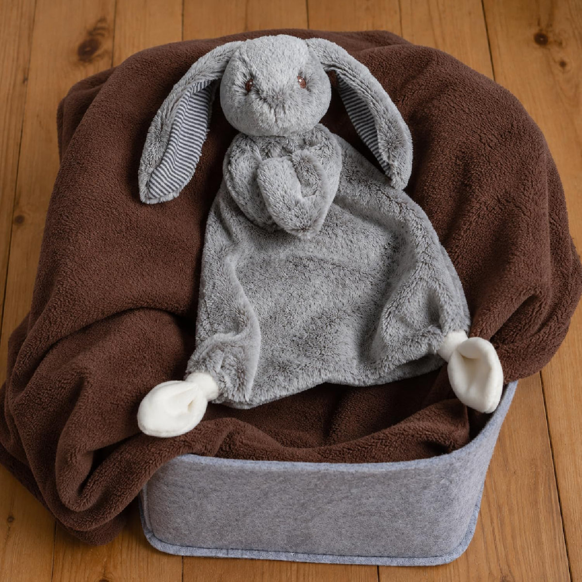 Mary Meyer - Juguete suave tipo manta, 33 cm, conejo gris sedoso