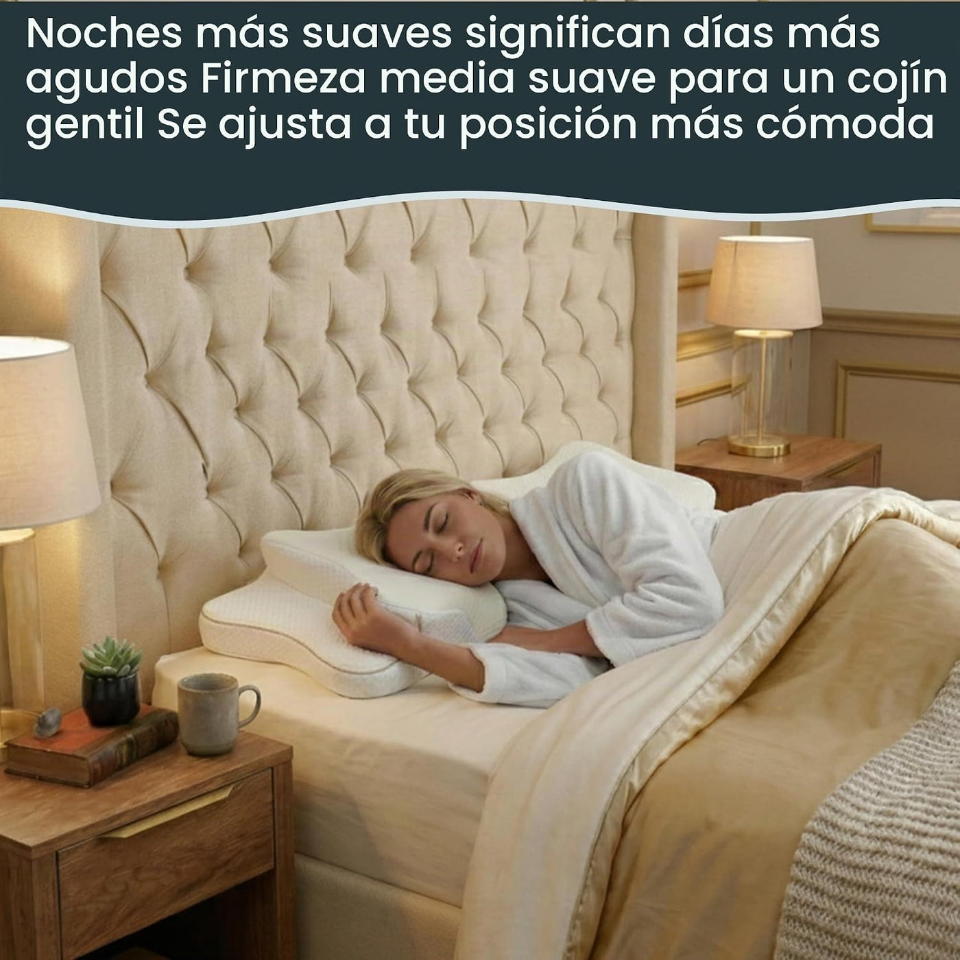 piluxx Almohada cervical ergonómica para dormir \u2013 Almohada cer...
