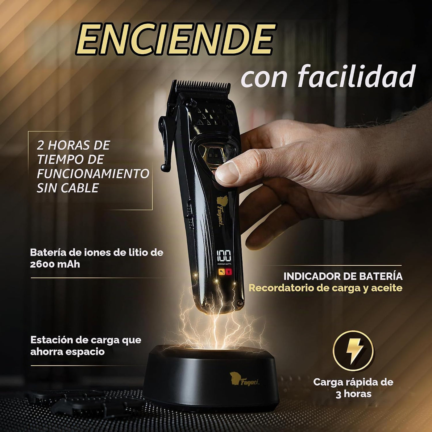 Fagaci Cortapelos profesionales para hombres con cuchillas DLC y al...
