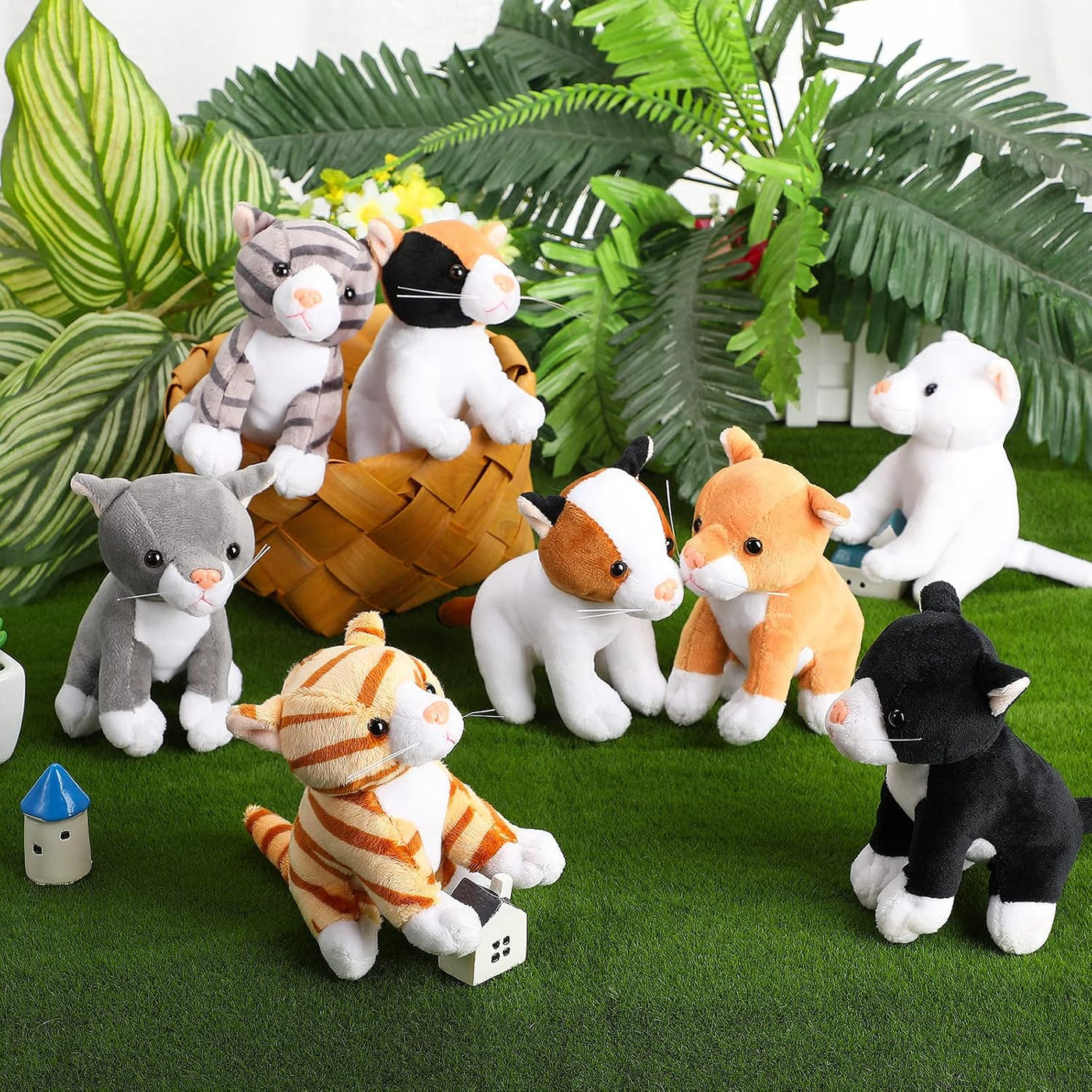 8 piezas de animales de peluche de 5 pulgadas a granel, varios lind...