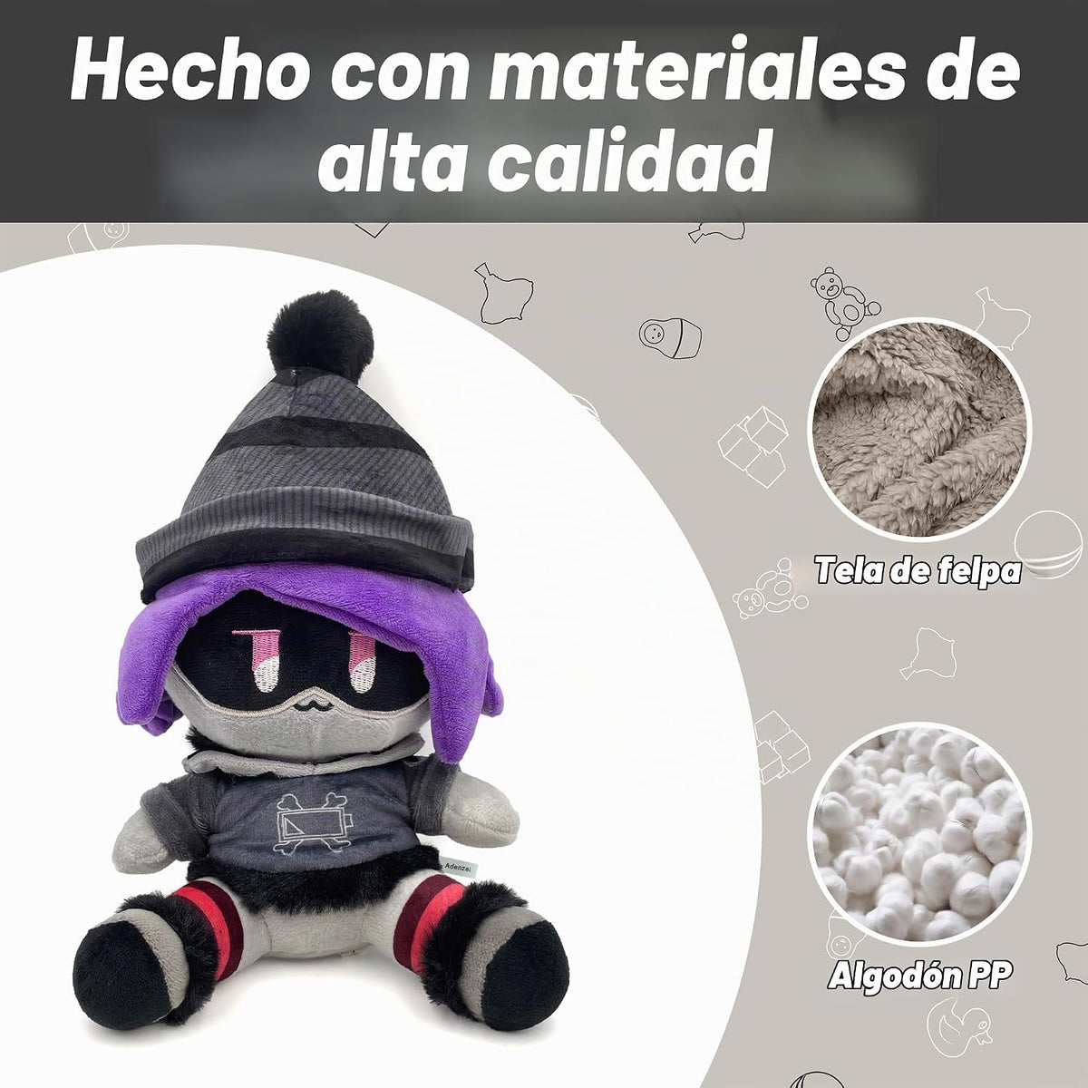 Adenzai: Muñeco de peluche en V Toys de dibujos animados para fanát...