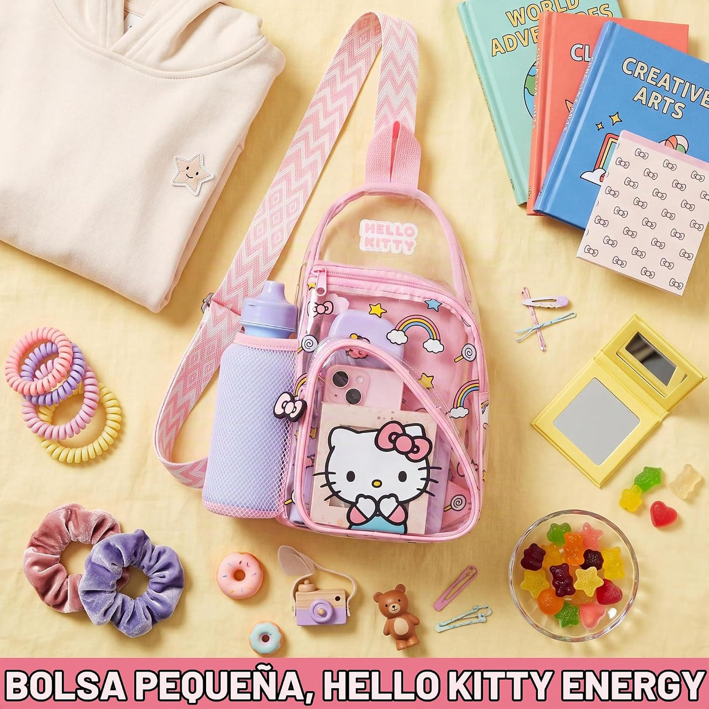 Get Trend Hello Kitty | Kuromi | Cinnamoroll - Bolso cruzado transp...