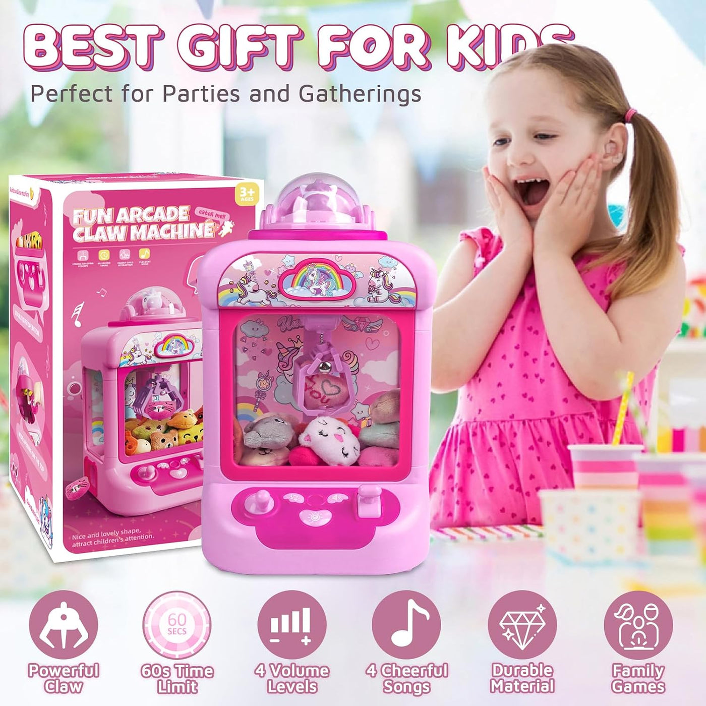 Máquina de garras Marlrin para niños, mini máquina expendedora de j...
