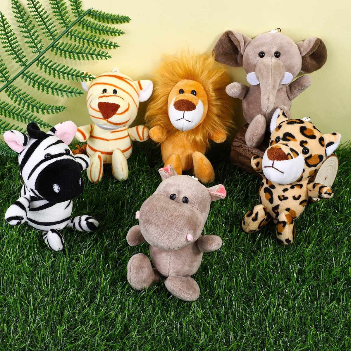 Elcoho 14 juguetes de peluche pequeños de animales de la selva de s...