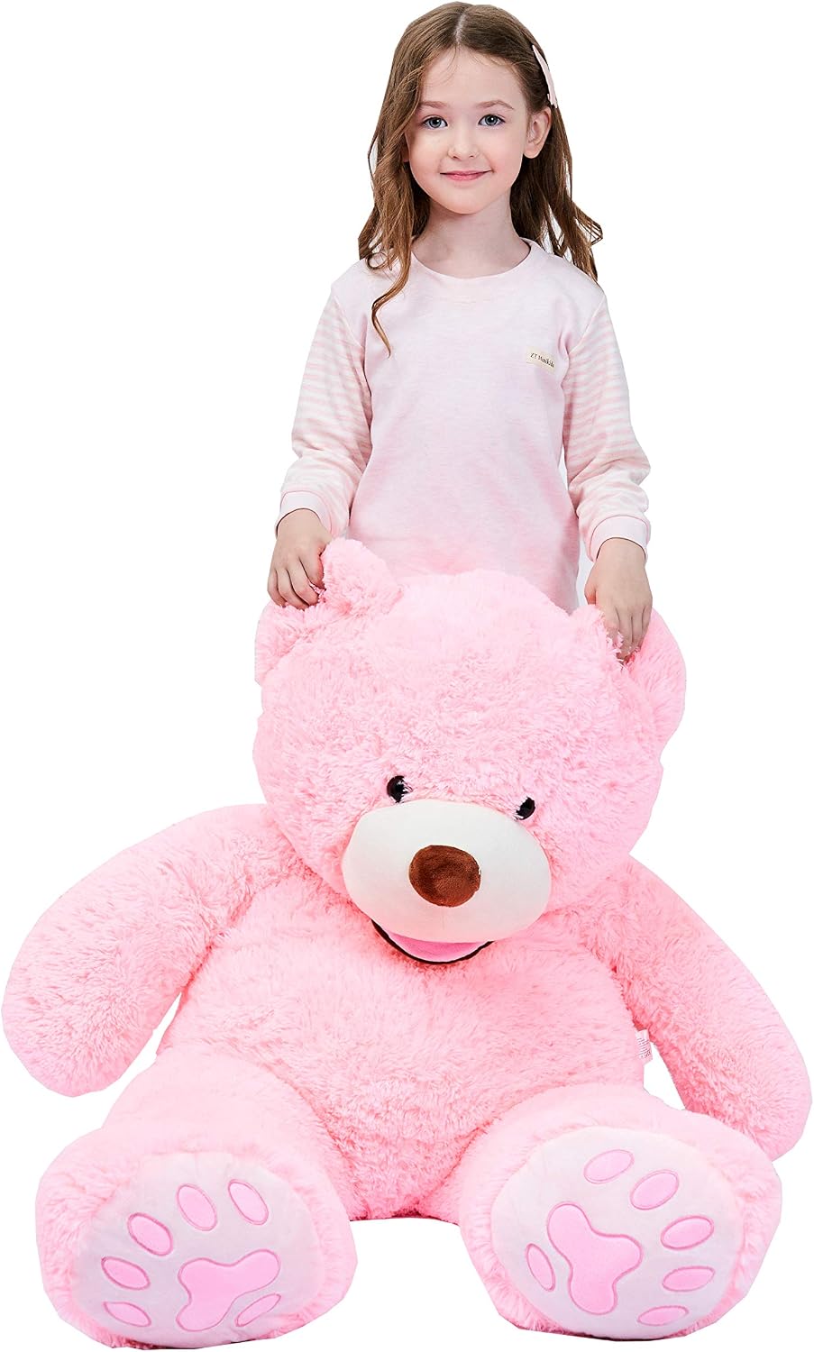 IKASA - Oso de peluche gigante, animales de juguete (Rosa, 39 pulga...