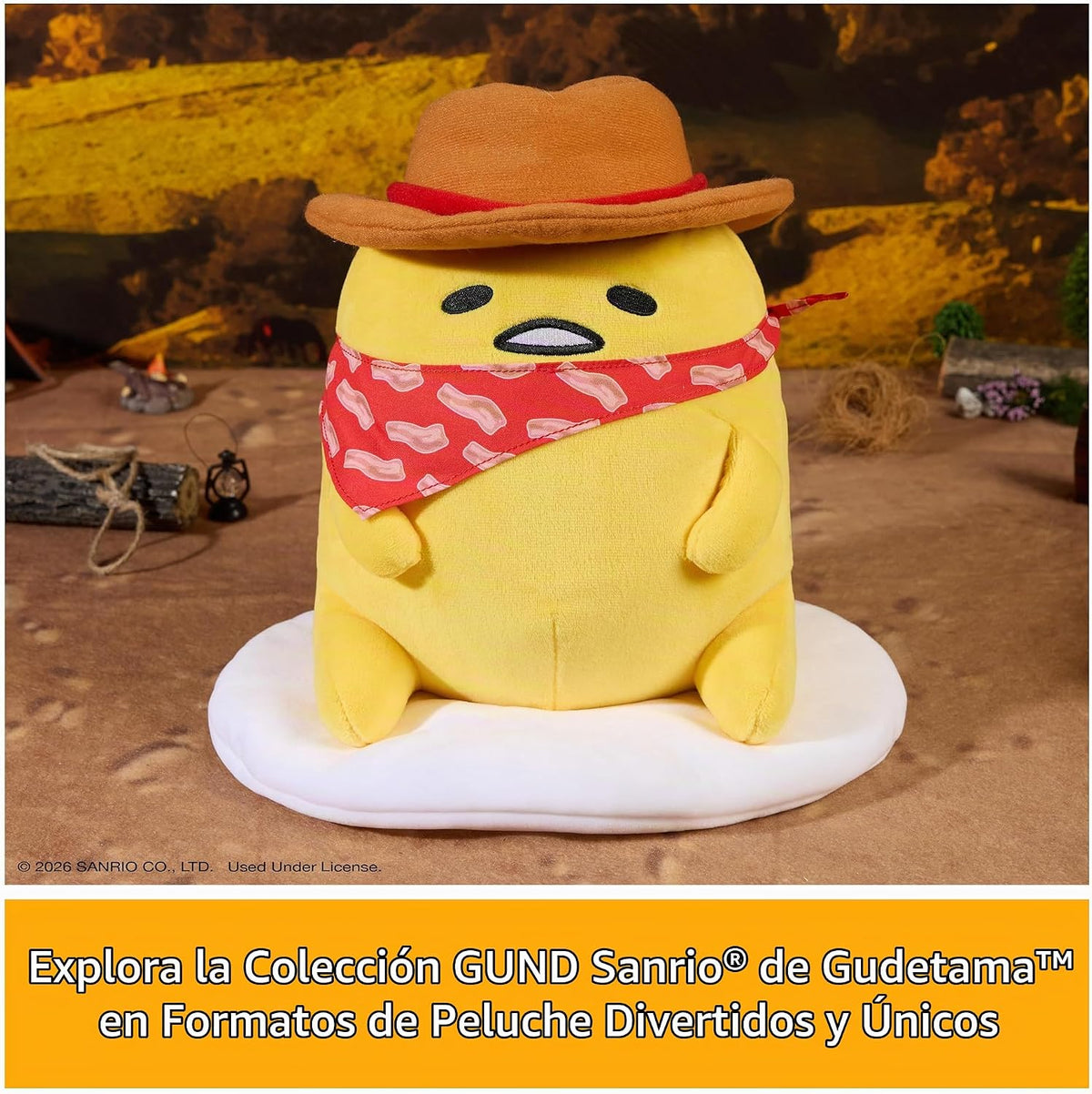 GUND Sanrio Gudetama El huevo perezoso de peluche, deportivo Gudeta...