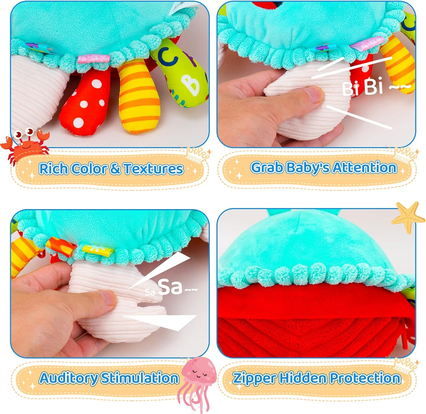 Juguetes para Bebés de 12-18 Meses, Juguete Musical de Cangrejo Gat...