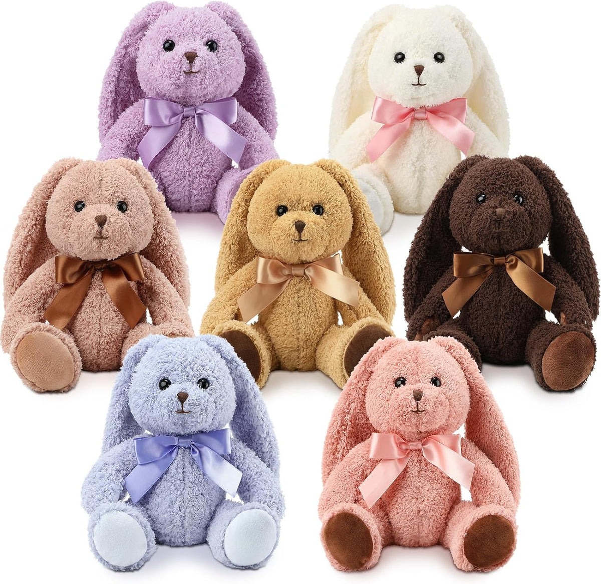 Civaner 7 piezas de animales de peluche a granel de 12.5 pulgadas,...