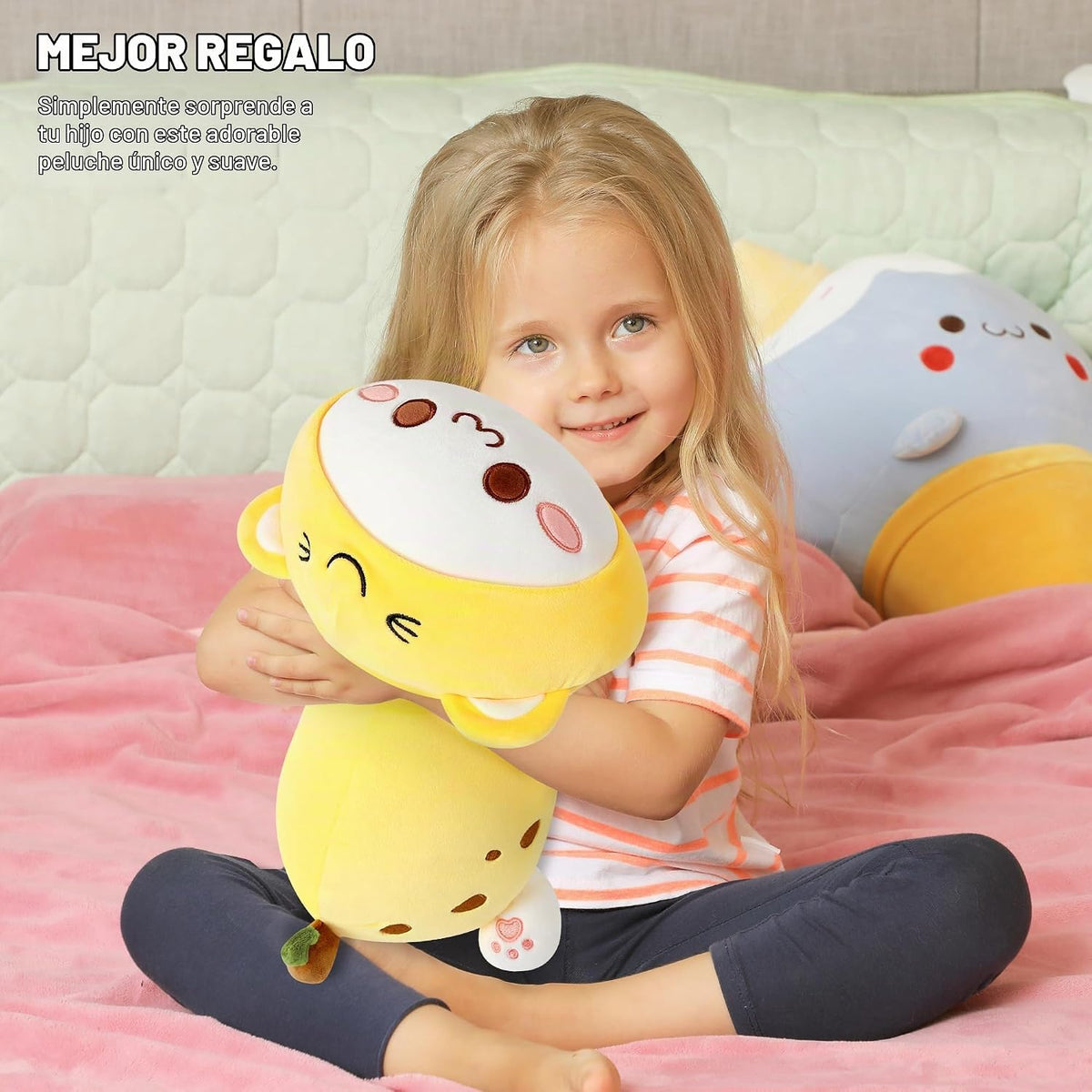 Onsoyours - Lindo gatito plátano gato de peluche juguete de peluche...
