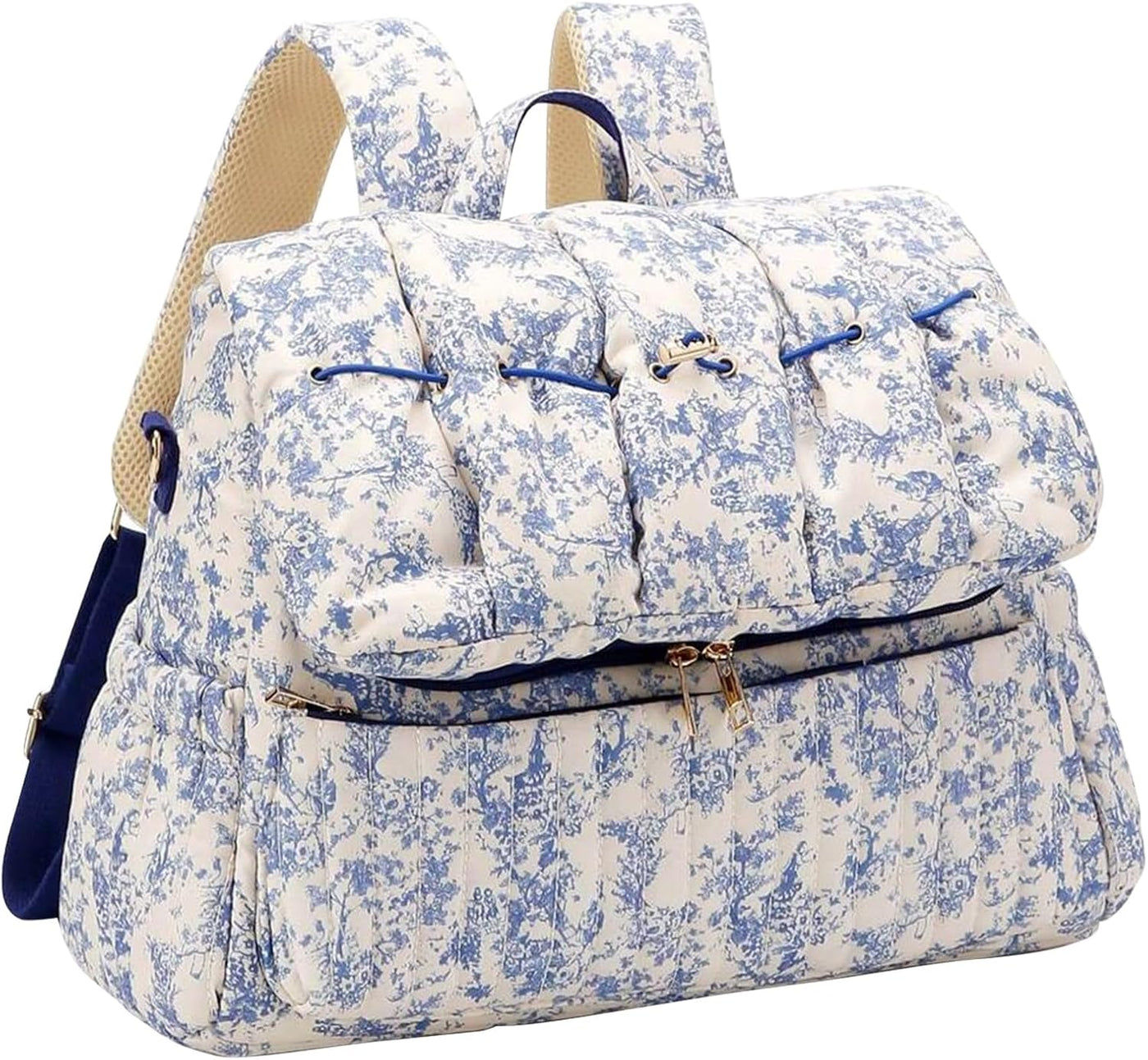 ANKICK Mochila acolchada para pañales con correas para cochecito, b...