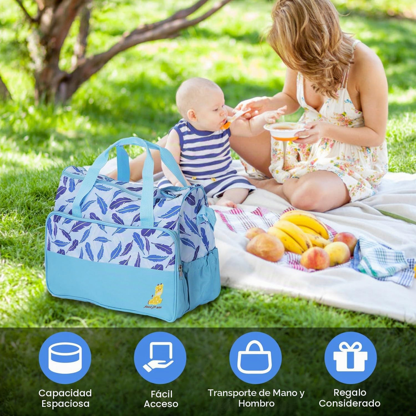 Moclever Juego de 5 bolsas de pañales - Bolsas de bebé para mamá, A...