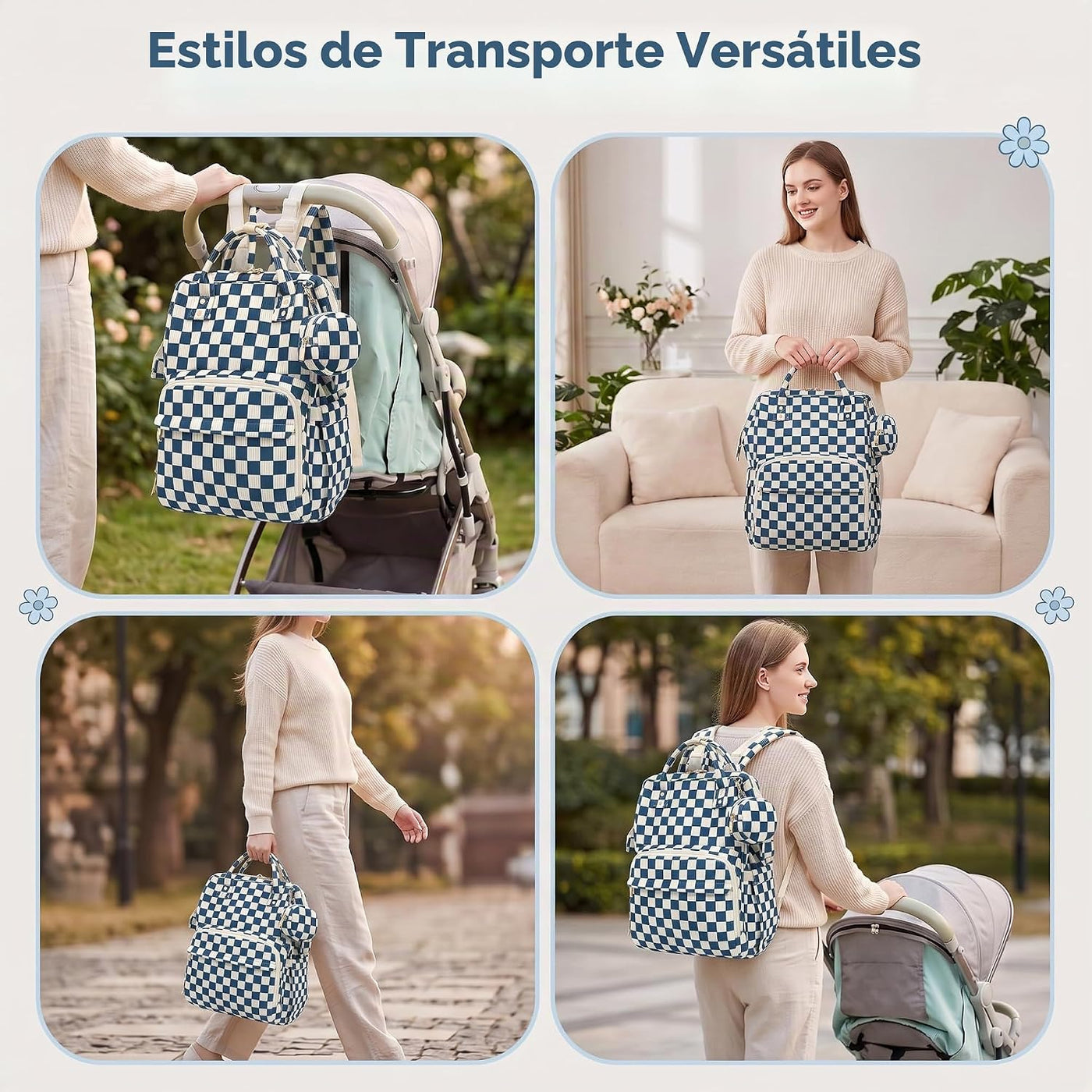 Lrenagao Mochila para pañales de bebé para mamá y papá, bolsa de pa...