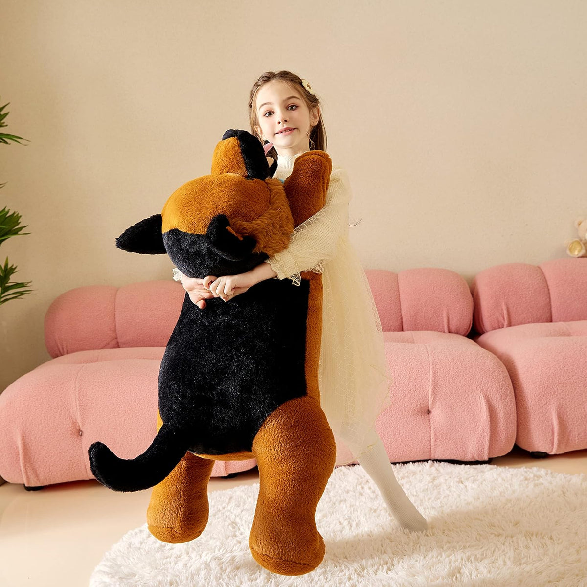 Tumyay Perro Pastor Alemán Gigante Animal de Peluche Juguete Suave,...