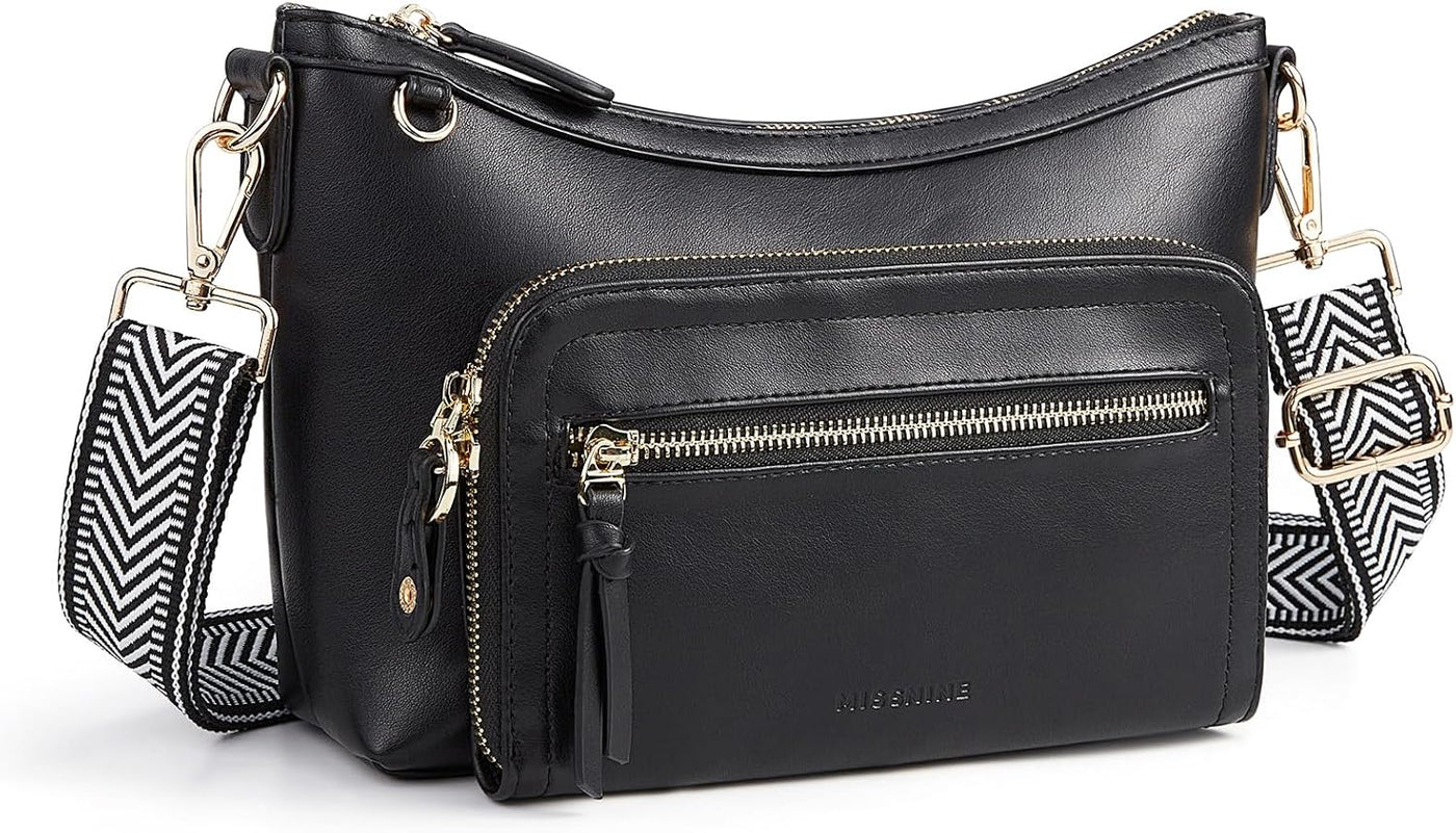 Missnine Bolso Cruzado, Bolsos Cruzados de Cuero Medianos para Muje...