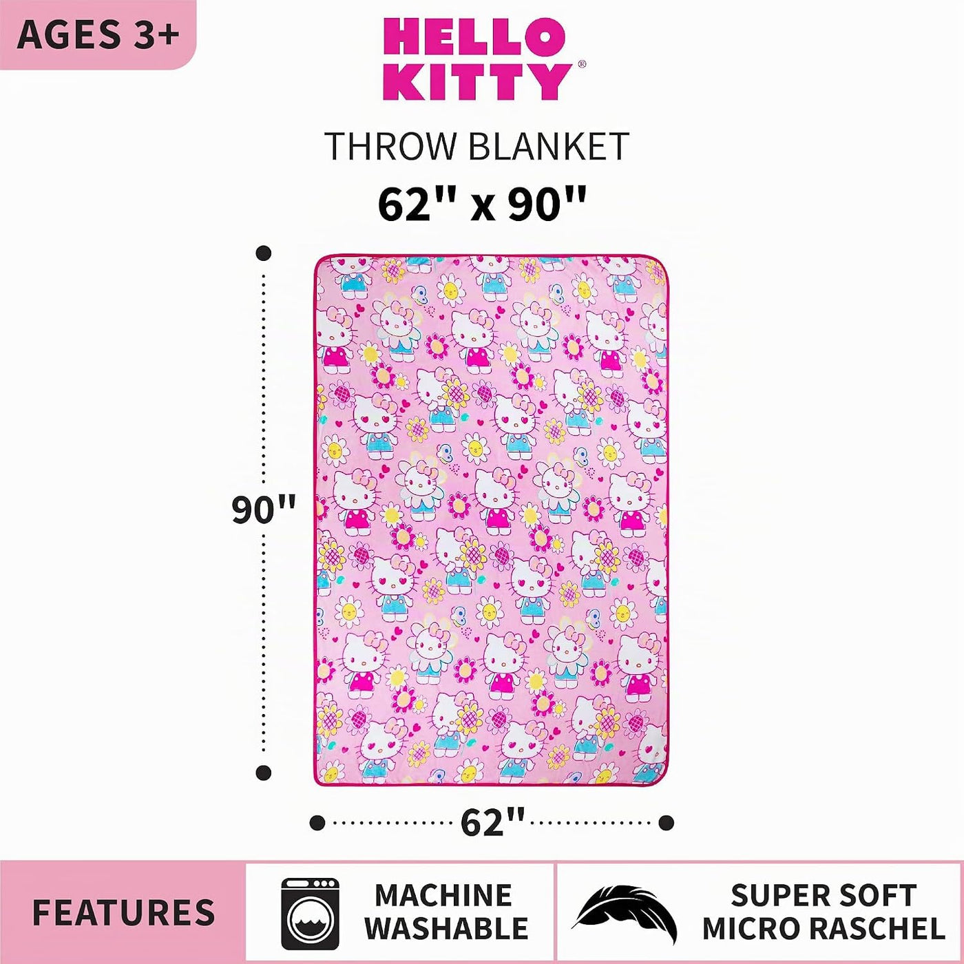 Franco - Ropa de cama infantil, manta de felpa supersuave para niño...