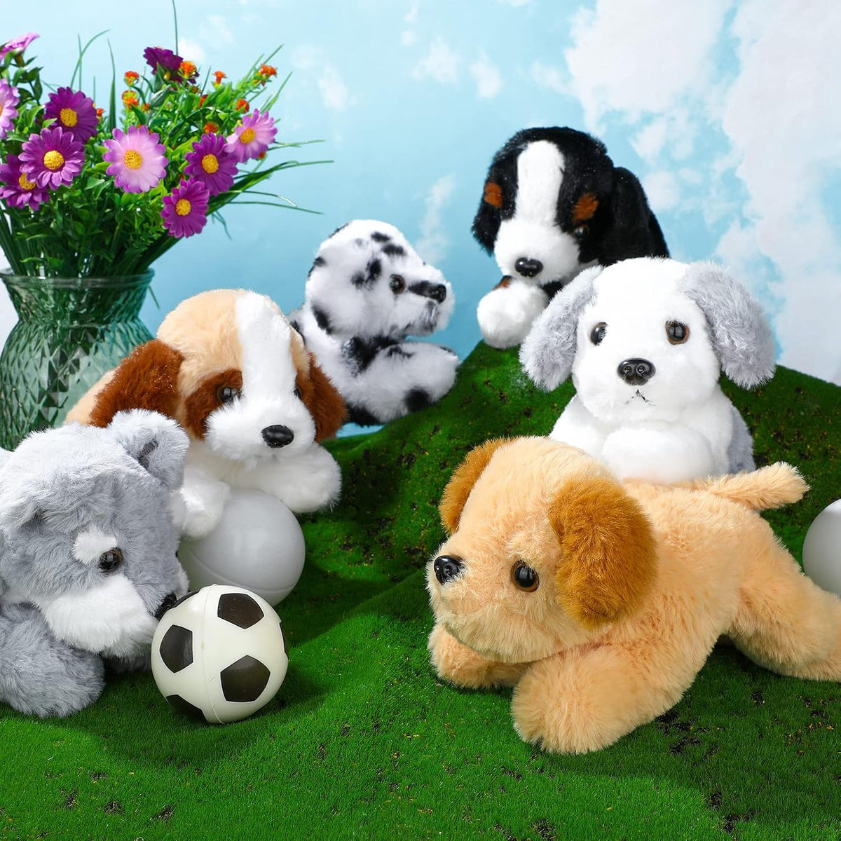 Harrycle 6 piezas 20 cm de juguete de peluche de perro cachorro sua...
