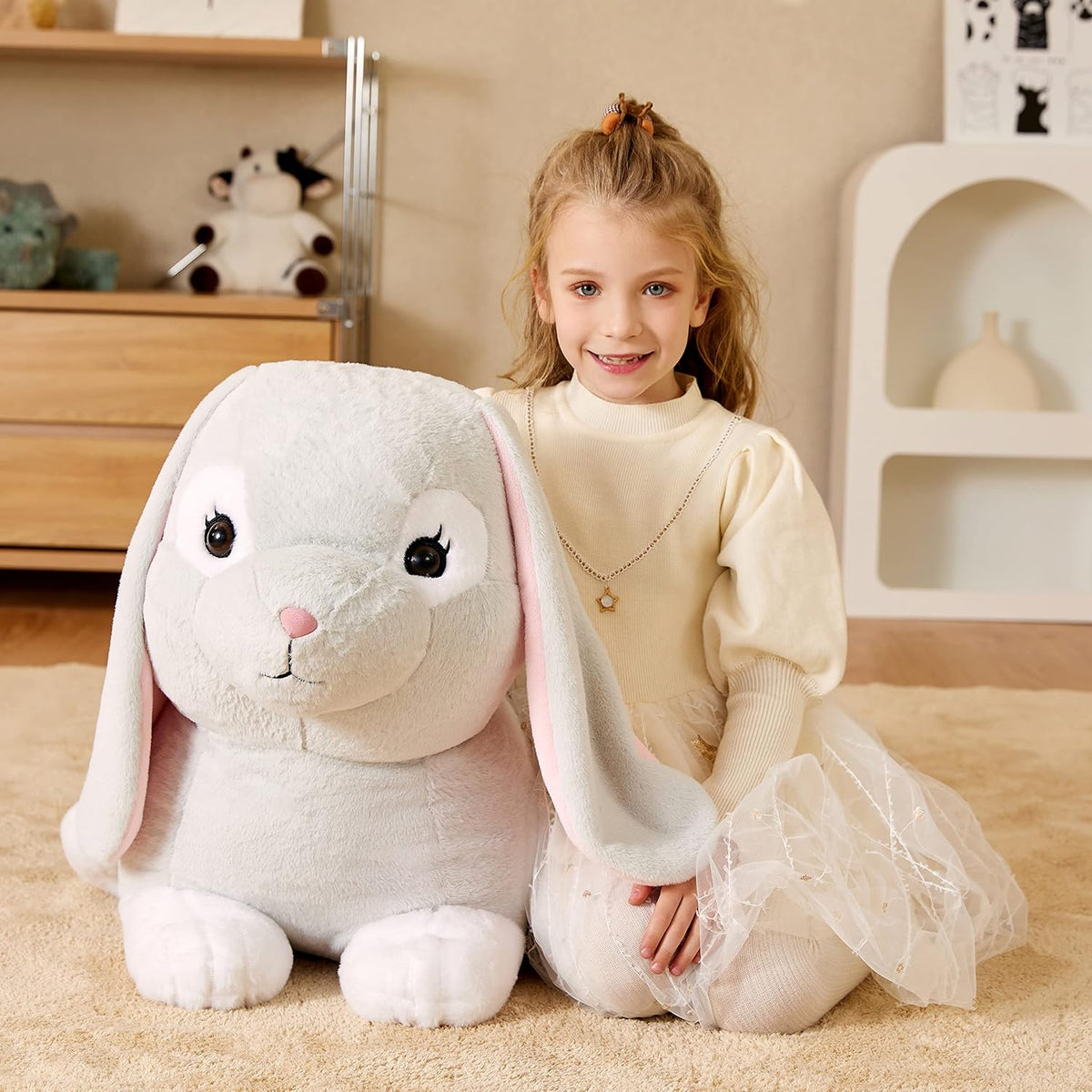 EARTHSOUND Juguete de peluche de conejo gigante, conejito realista...