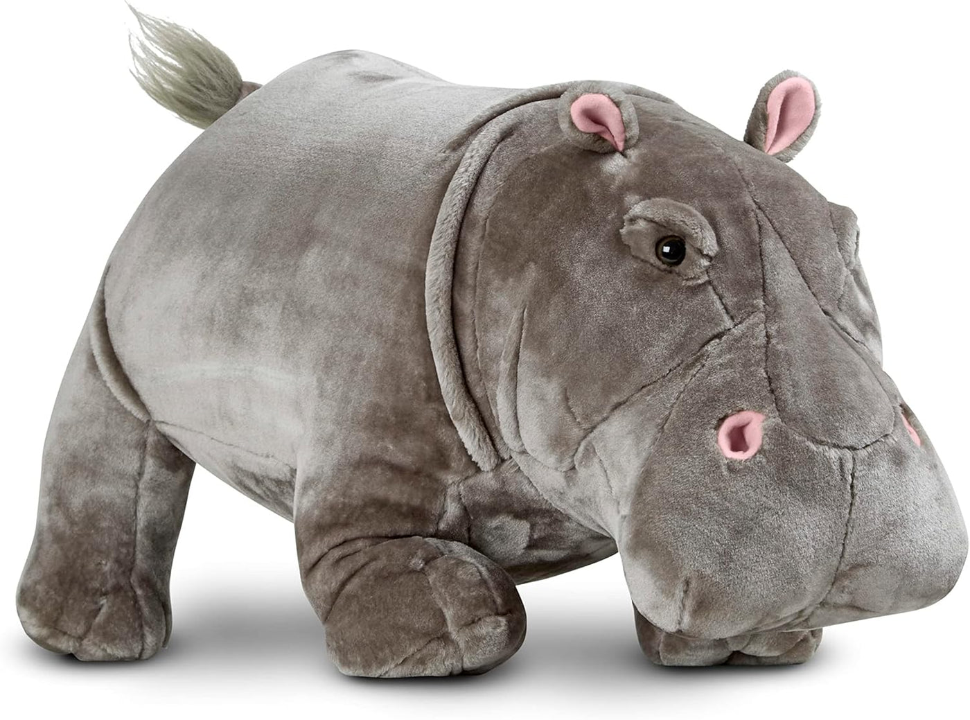 Melissa & Doug Hipopótamo gigante - Animal de peluche realista...