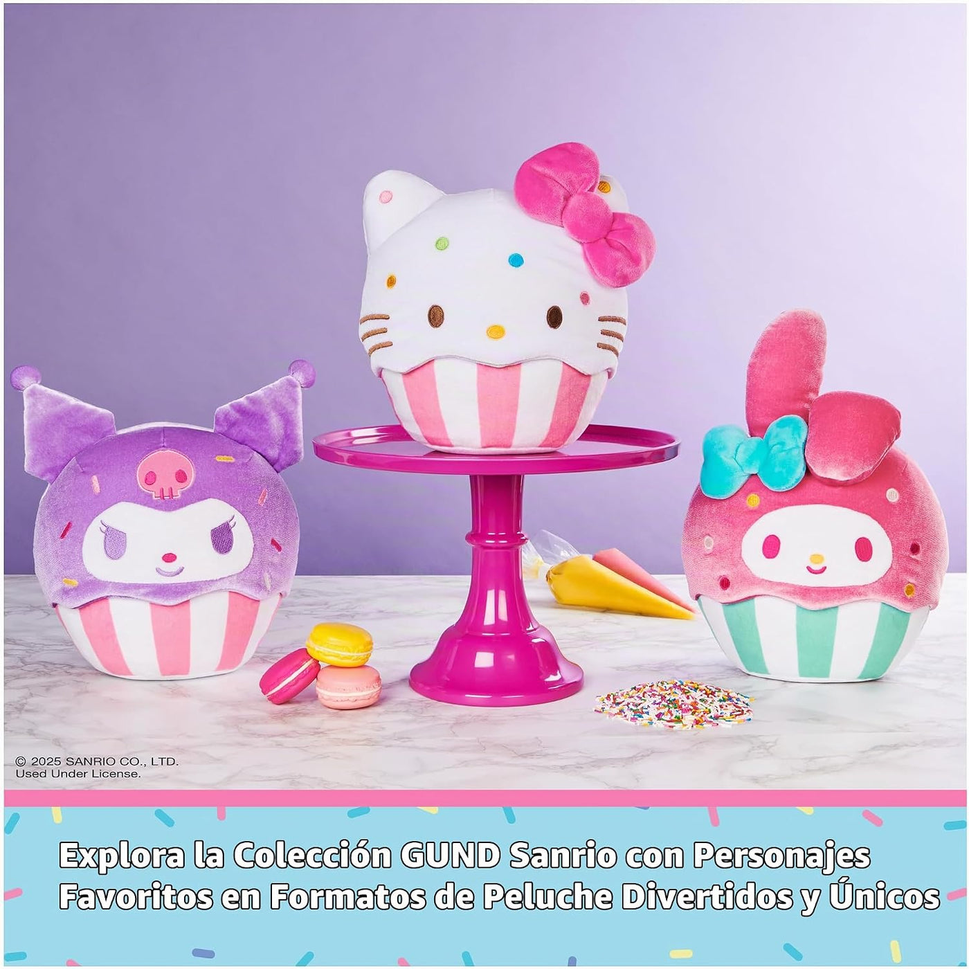 GUND Sanrio - Peluche oficial de Helado Hello Kitty, animal de pelu...