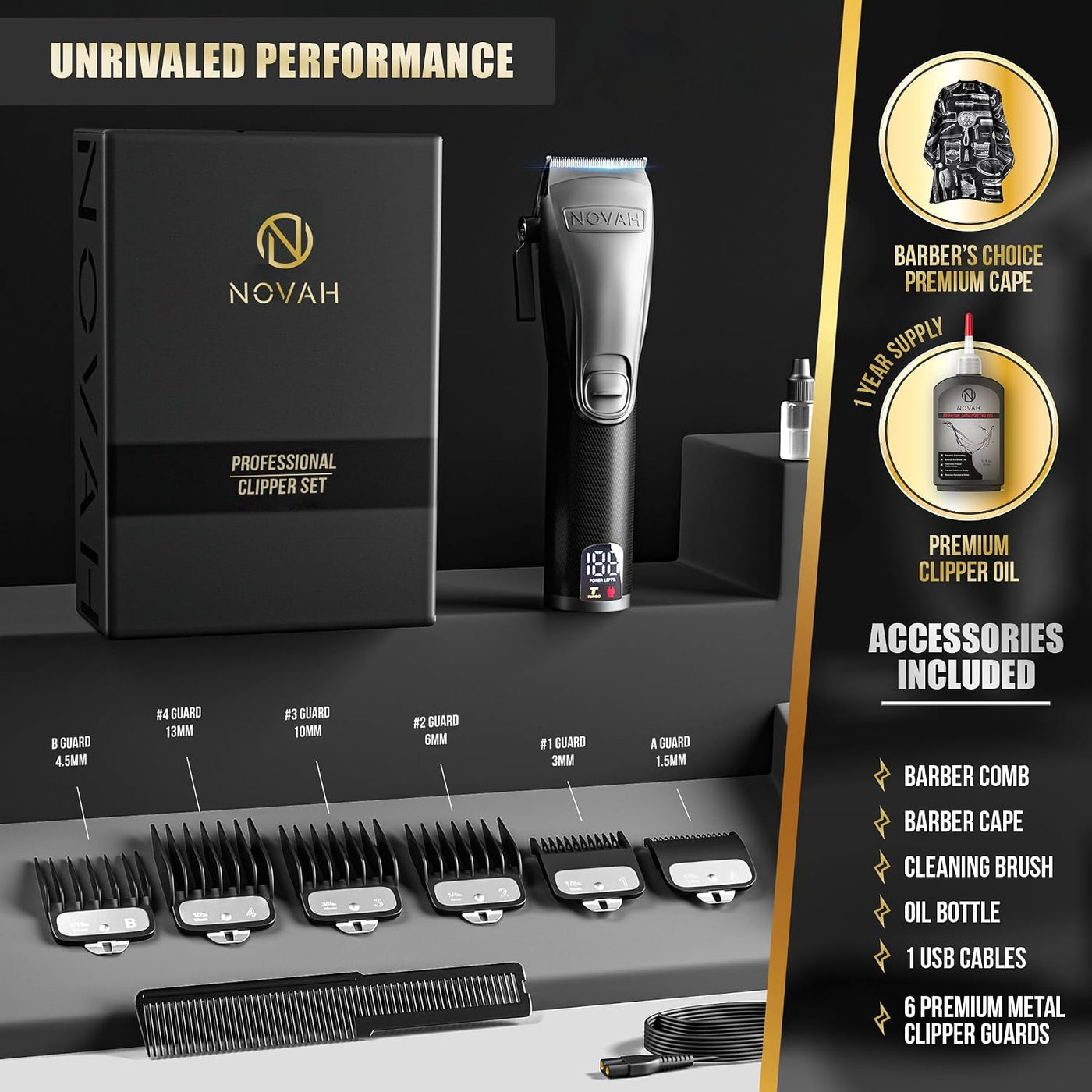 Novah Cortadoras de Cabello Profesionales para Hombres, Cortadoras...