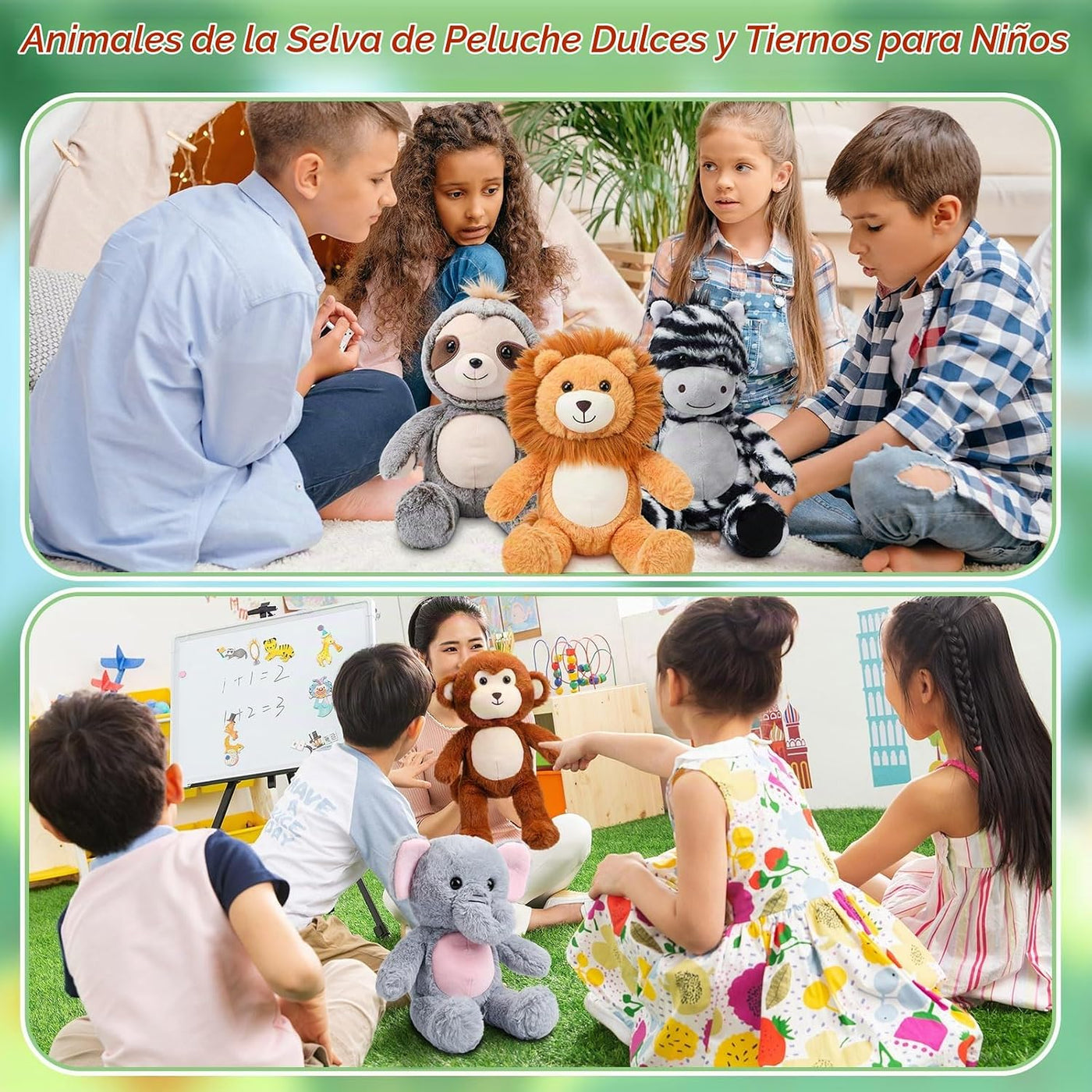 Civaner 7 piezas de animales de peluche a granel de 12.5 pulgadas,...