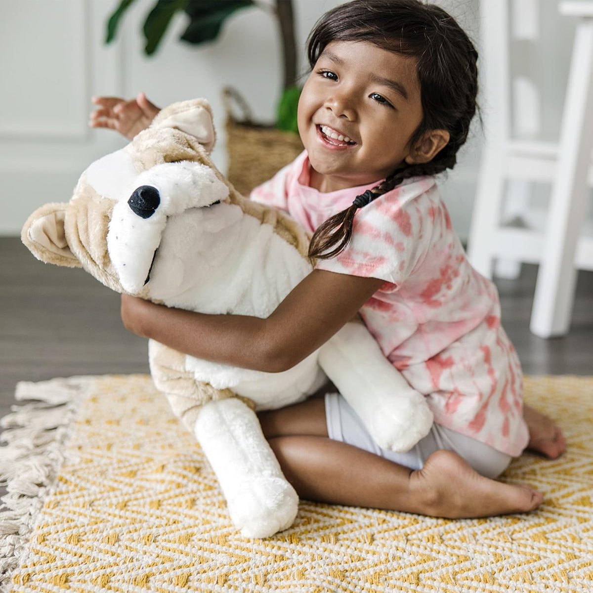 Melissa & Doug Bulldog inglés gigante, animal de peluche realis...