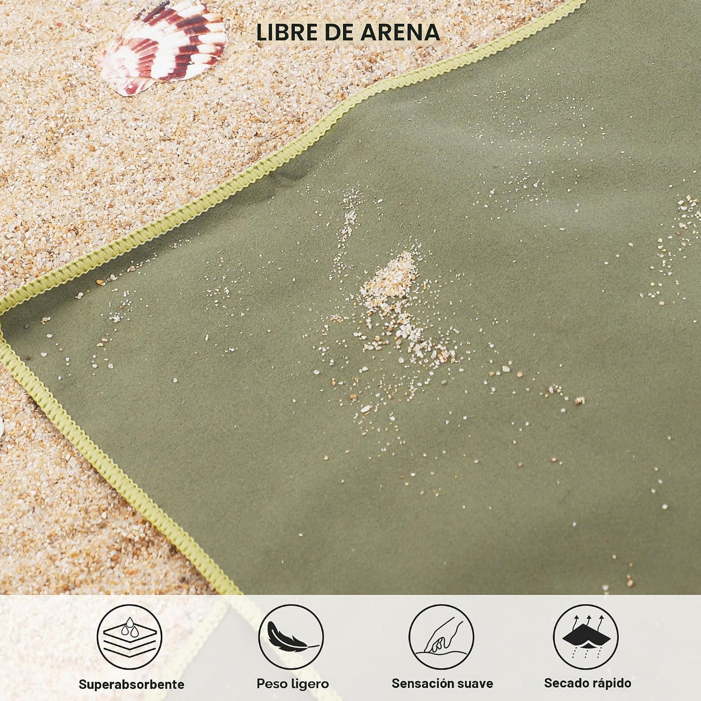 Rainleaf Toalla de Microfibra - Viaje y Gimnasio