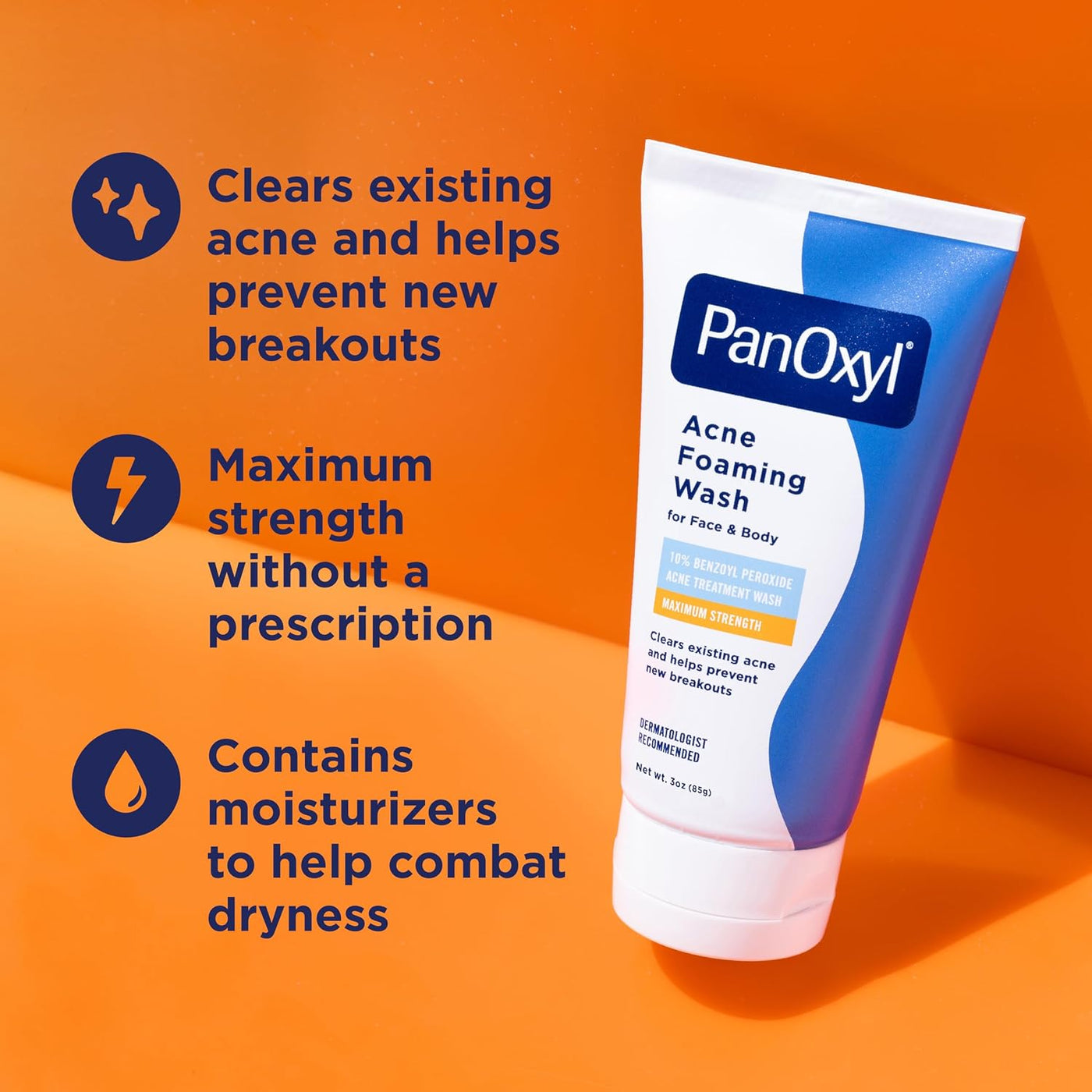 PanOxyl Espuma de Lavado Extra Fuerza - Peróxido de Benzoilo 10%