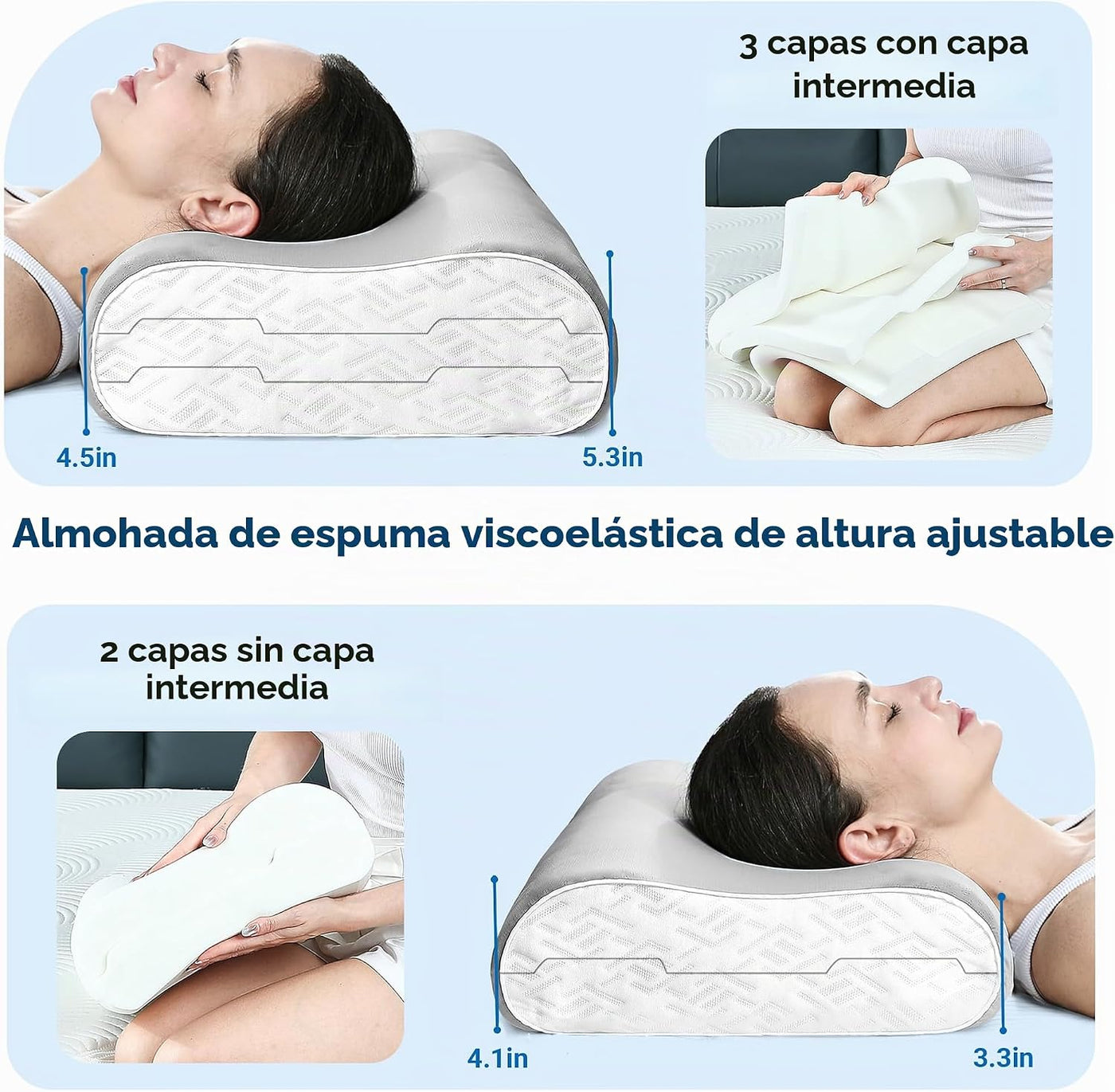 Elviros Almohada cervical de la cama de la almohada del cuello de l...