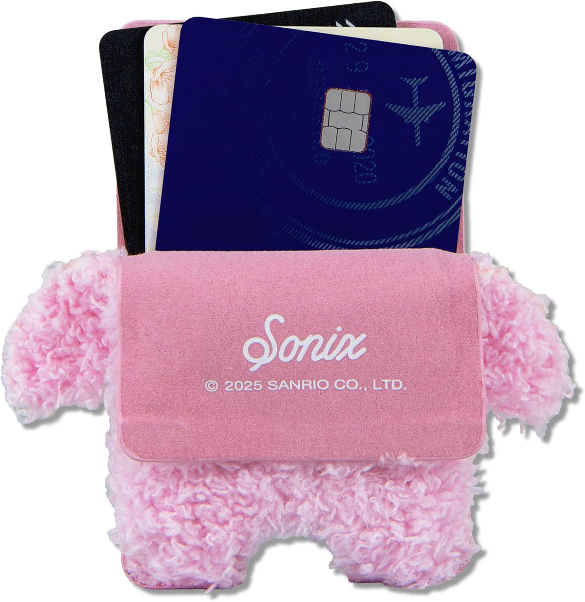 Sonix x Sanrio - Cartera magnética de felpa para teléfono, bonito t...