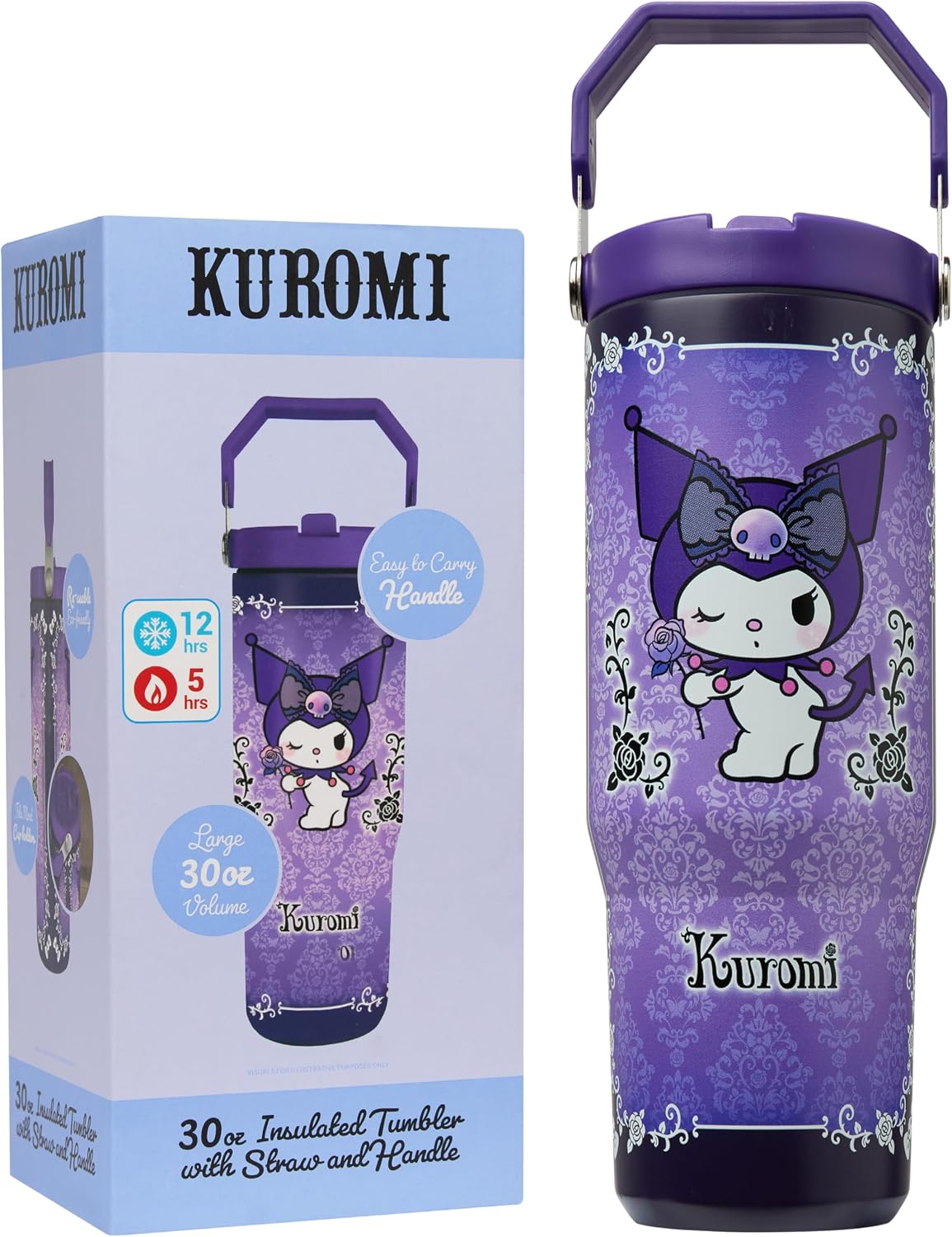 Get Trend Hello Kitty Sanrio Vaso con pajita de acero inoxidable de...