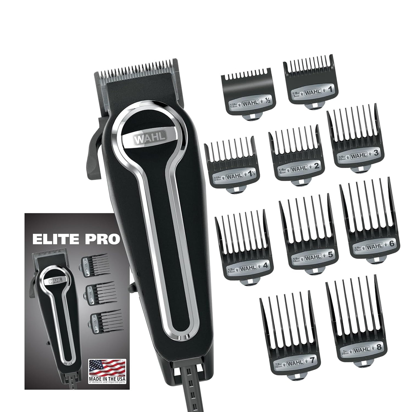 Wahl Clipper Elite Pro Kit de corte y cuidado de cabello en casa pa...