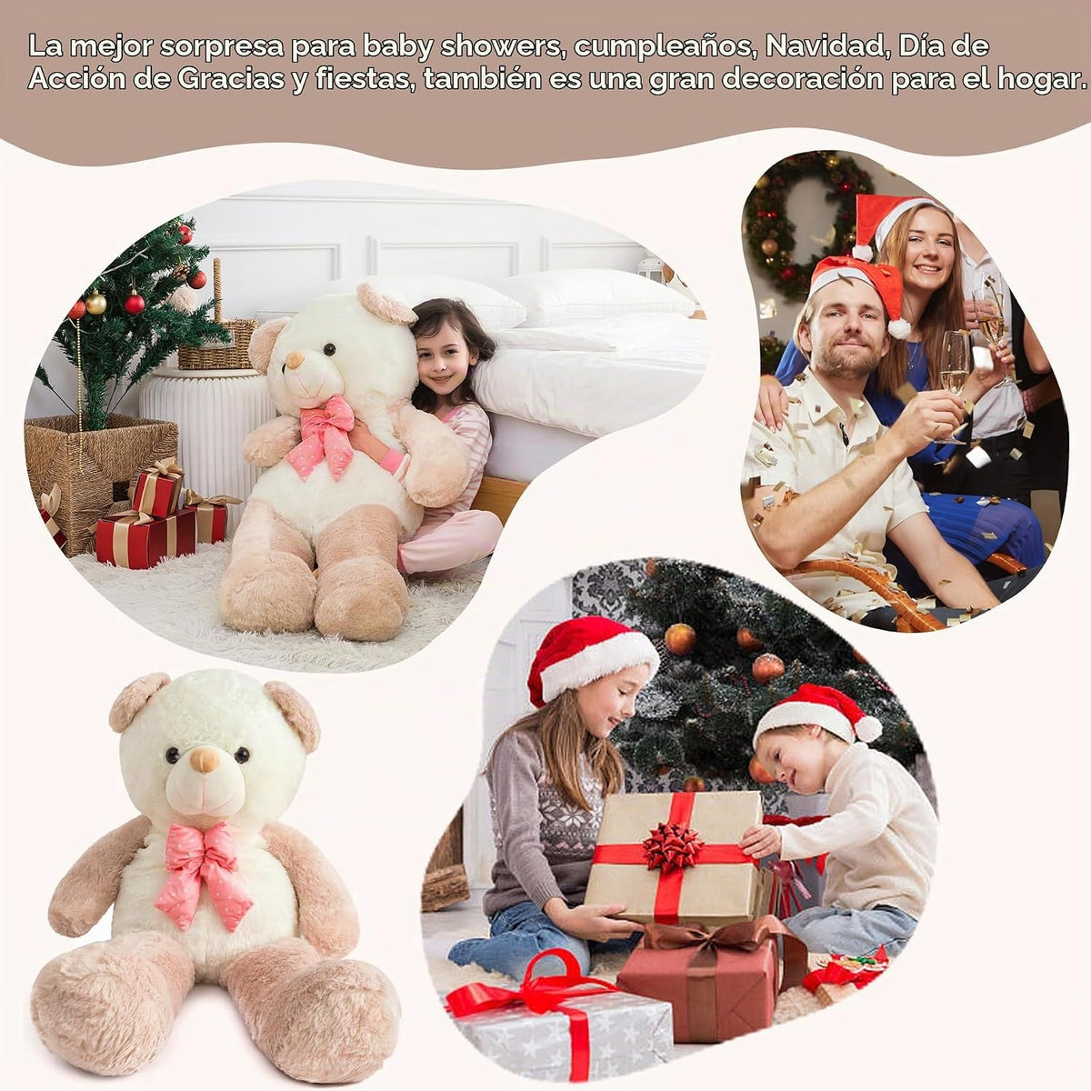 ZGXIONG Oso de Peluche Gigante Animales de Peluche para Niñas de 4...