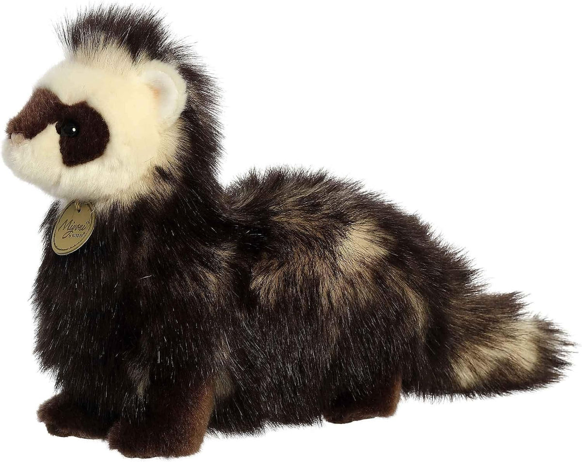 Aurora Animal de peluche realista de hurón Miyoni, detalles realist...