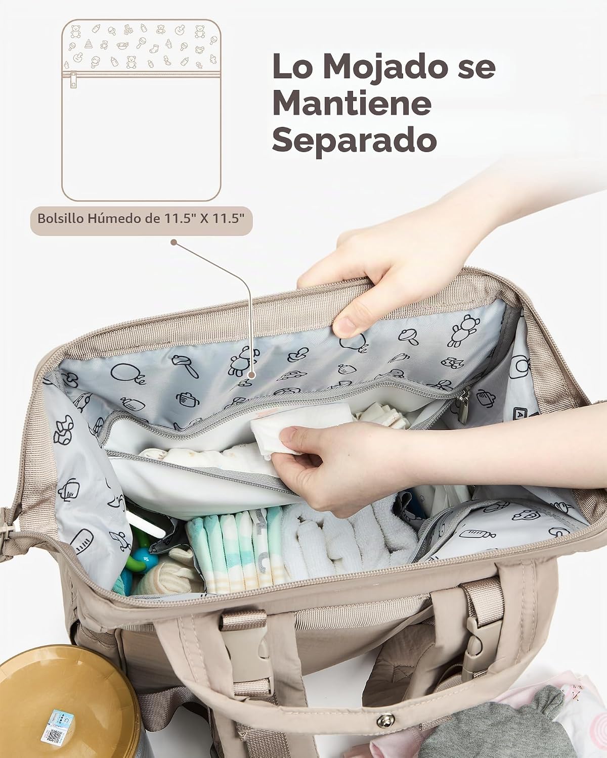 BELALIFE Mochila para pañales con cambiador, organizador para el cu...