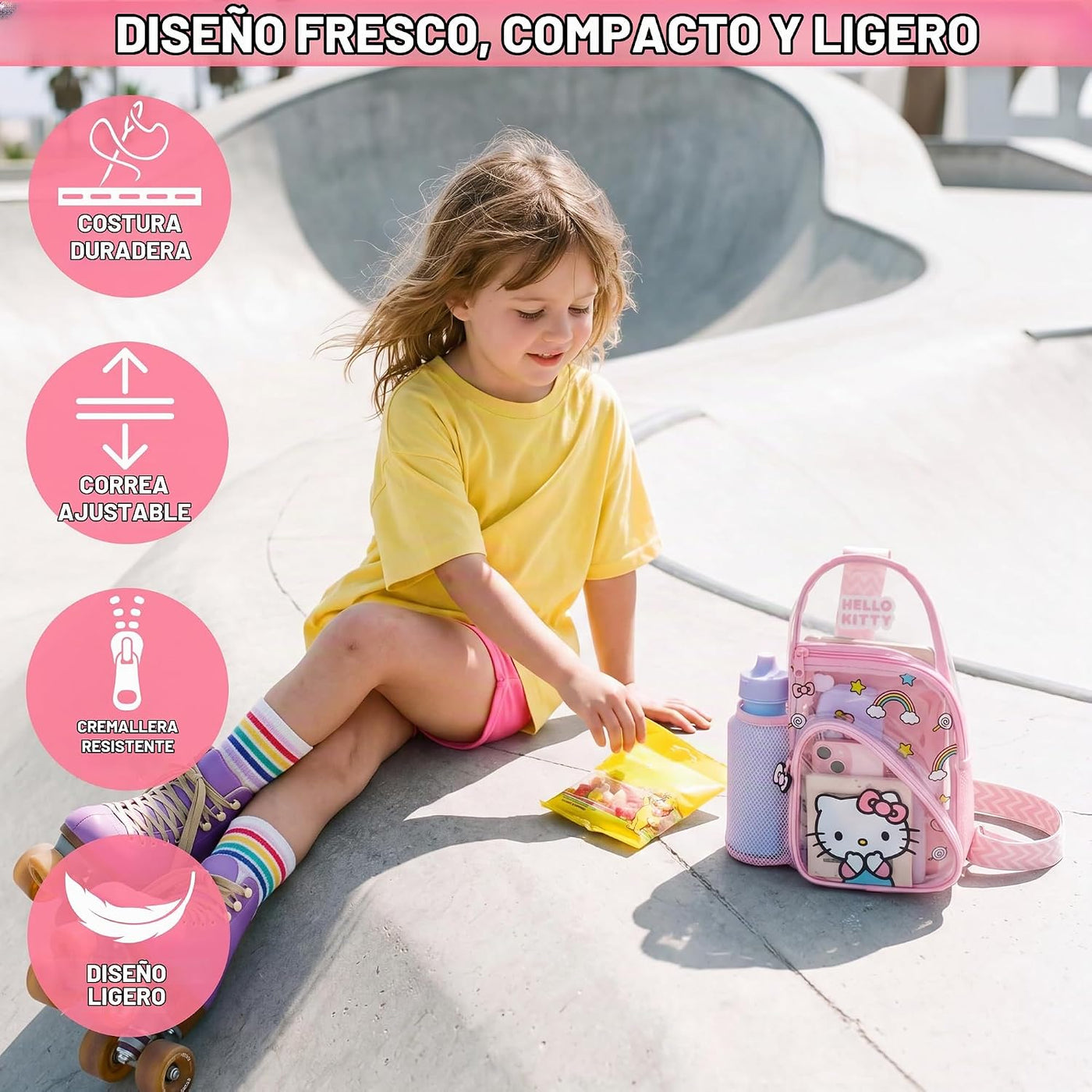 Get Trend Hello Kitty | Kuromi | Cinnamoroll - Bolso cruzado transp...