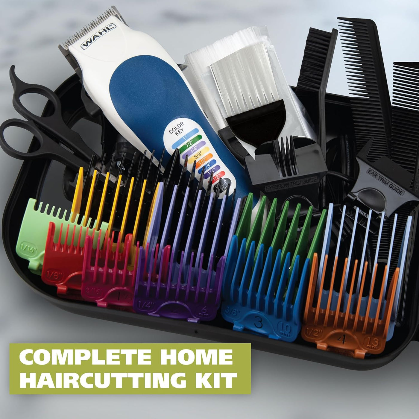 Juego de rasuradora de cabello completo Wahl Color Pro con accesori...