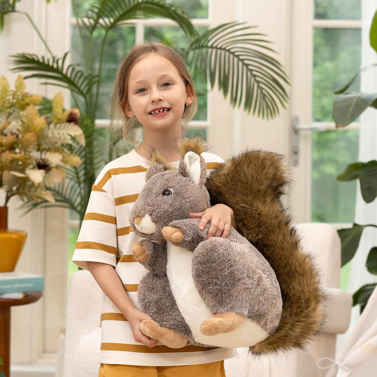 MaoGoLan Ardilla gigante de peluche, 17.7 pulgadas, realista, ardil...