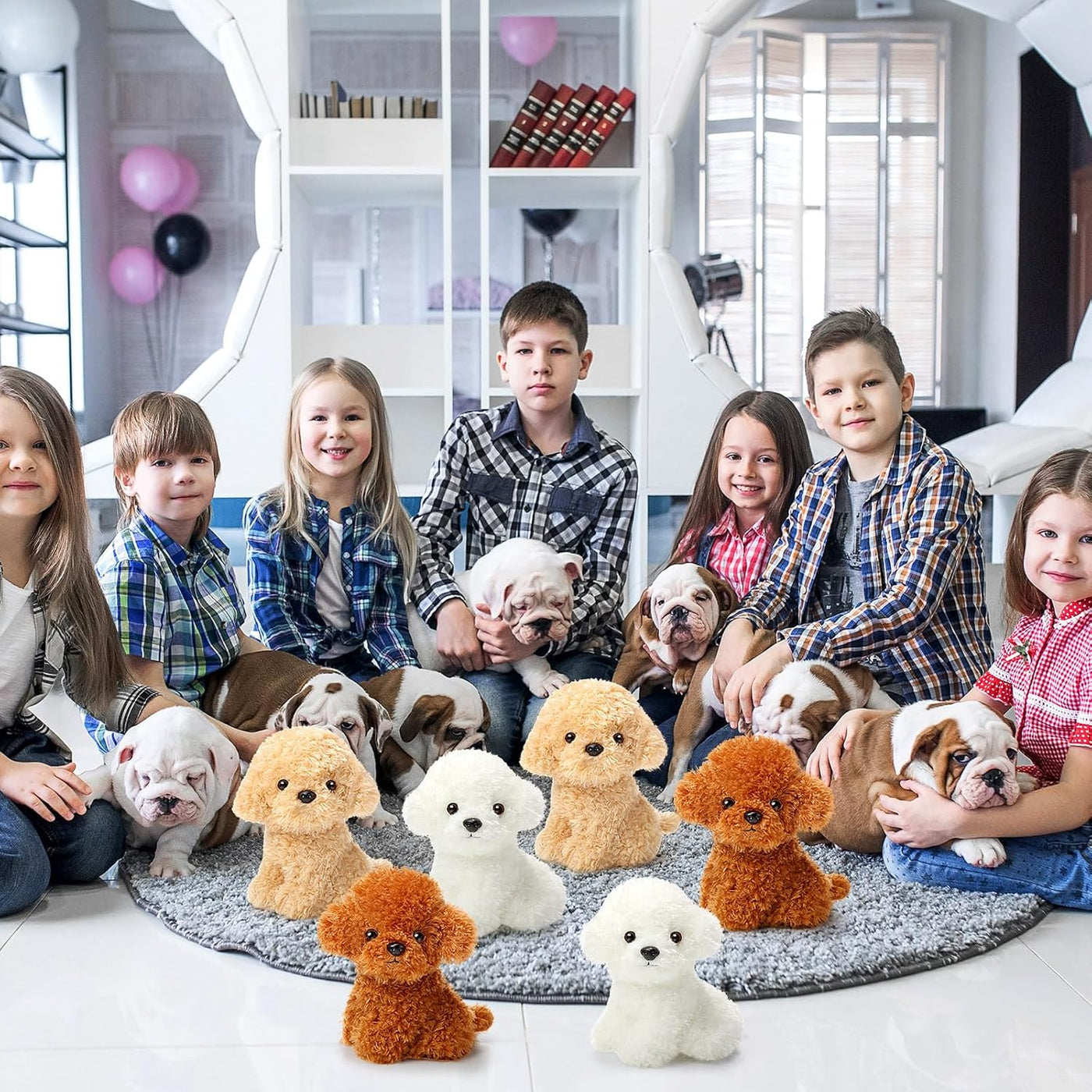 Harrycle - 6 animales de peluche para perros de 8 pulgadas a granel...