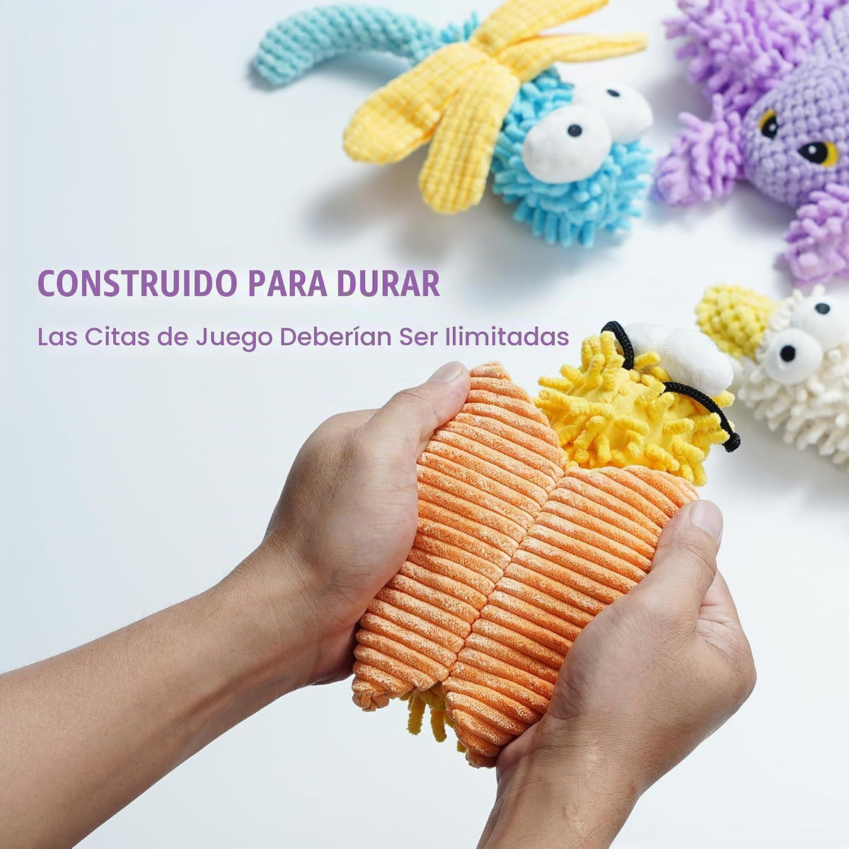 Nocciola Paquete de 5 juguetes chirriantes para perros, lindos y su...