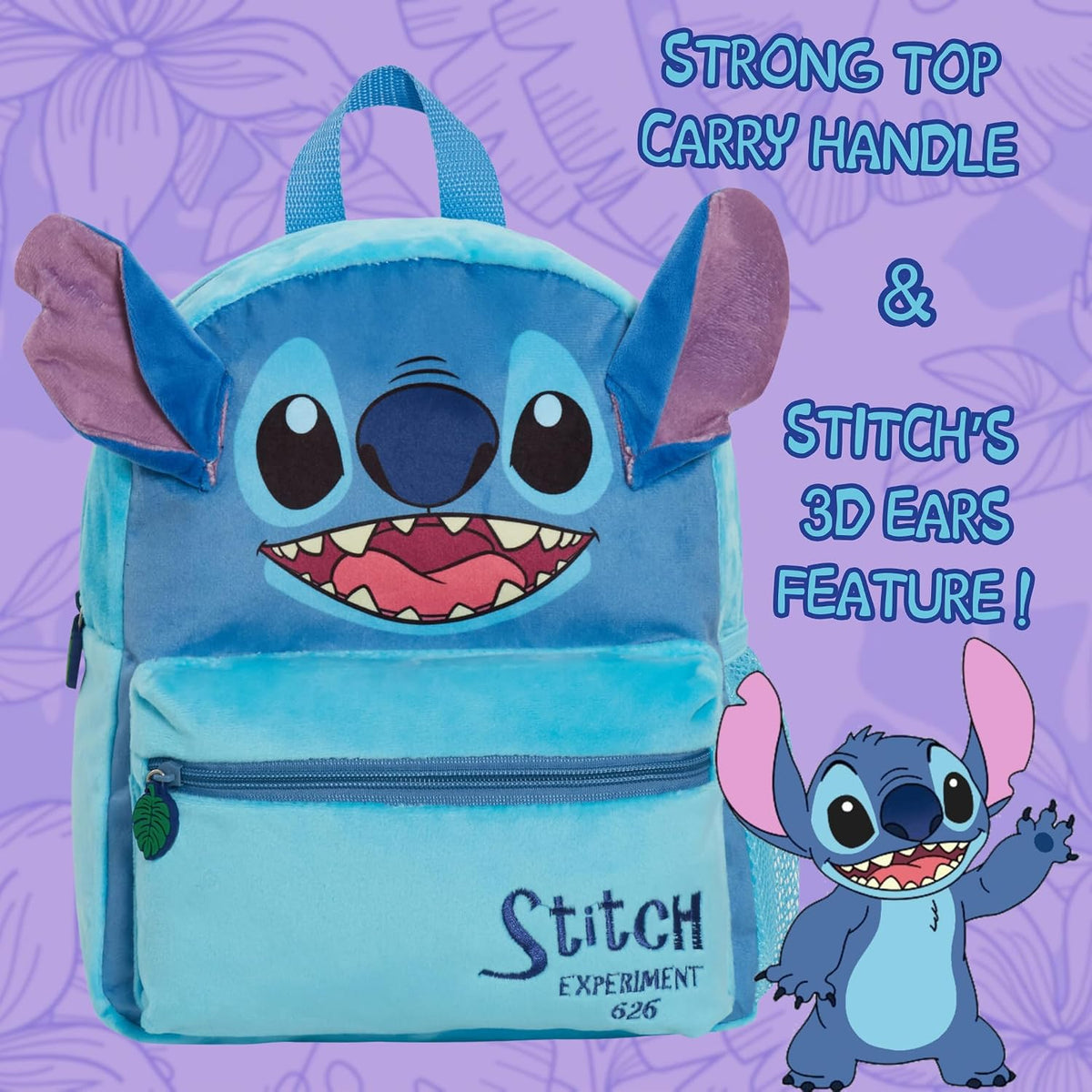 Disney Lilo and Stitch Bag - Mochila de felpa para niños, mochila e...