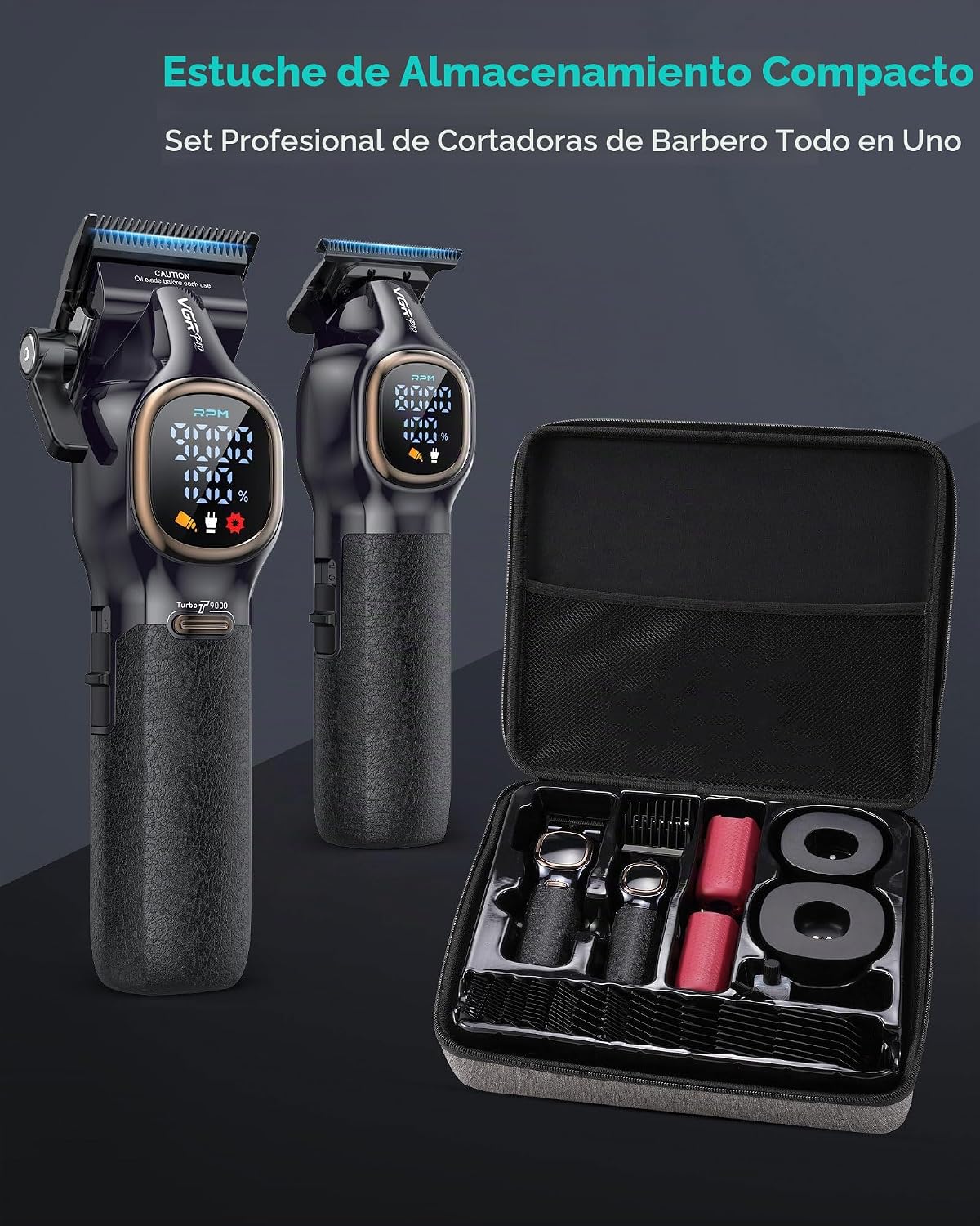 VGRPRO Cortadora de pelo profesional para hombres, juego de cortado...
